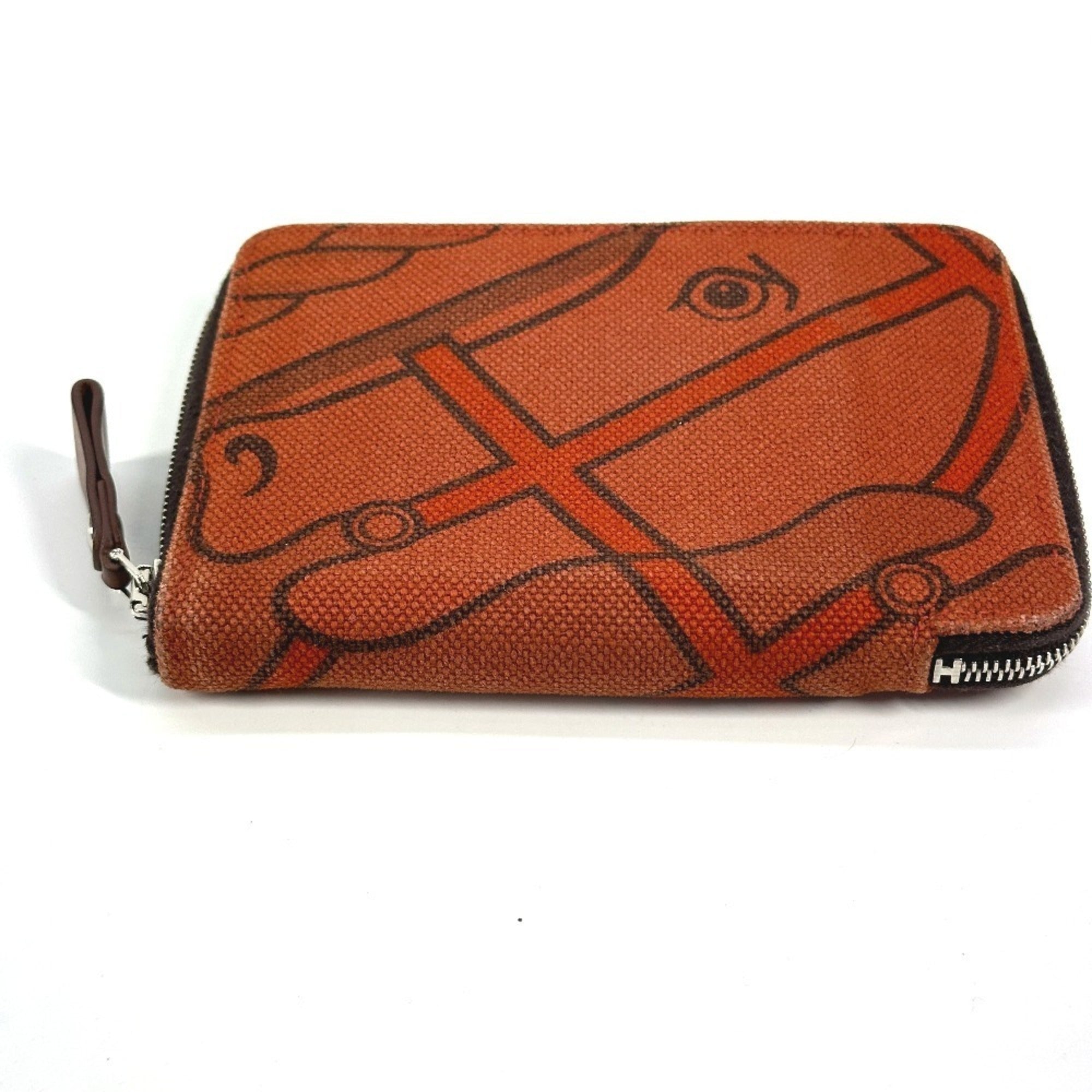 Hermes Orange Canvas Wallet (Bi-Fold) (Pre-Owned)