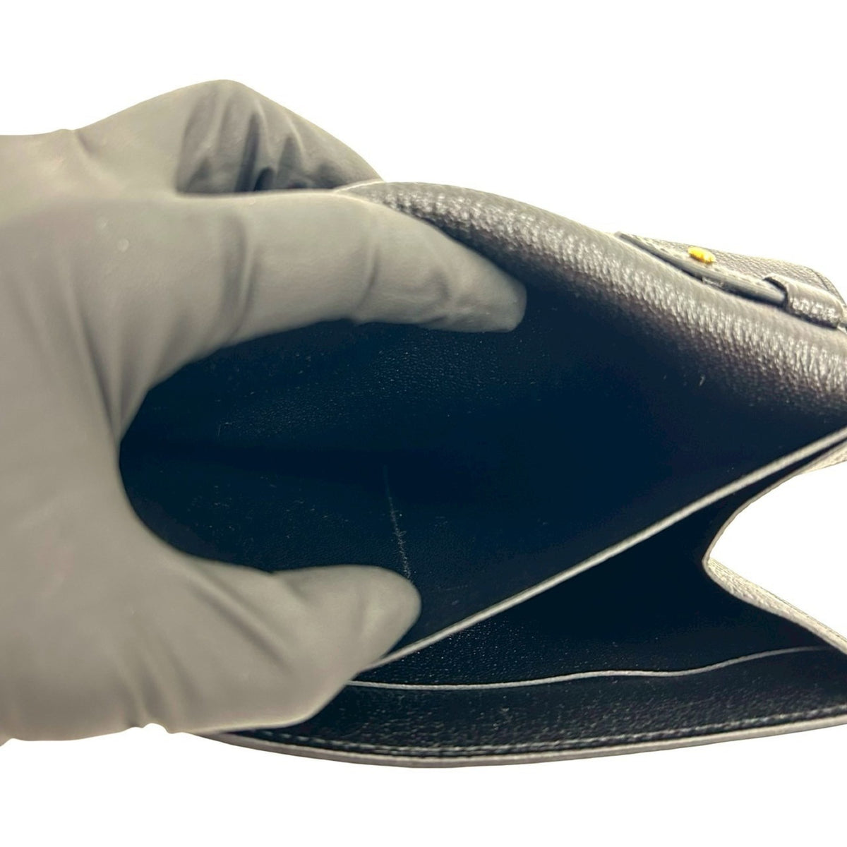 Hermes Black Chevre Leather Pochette Shoulder Bag (Pre-Owned)