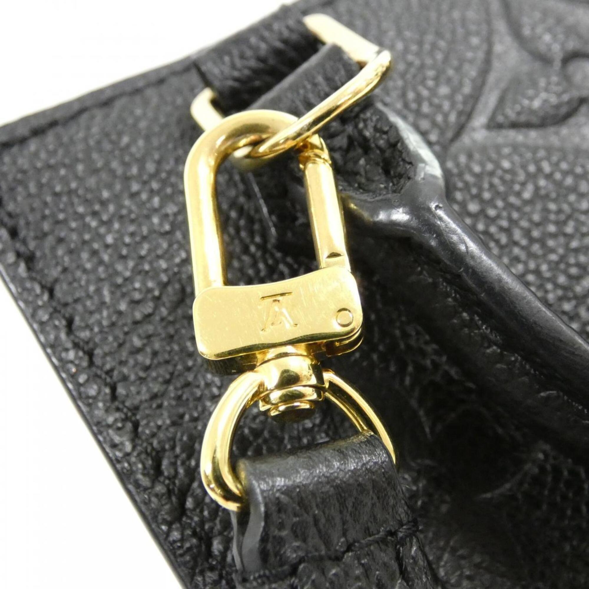 Louis Vuitton Black Leather Handbag (Pre-Owned)