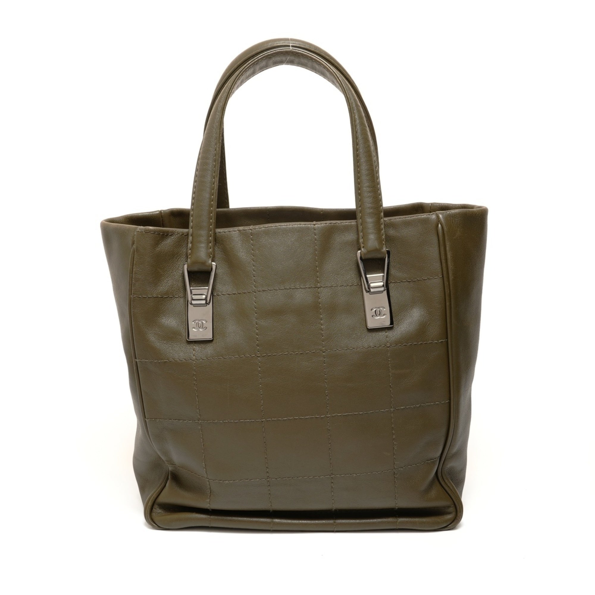 Chanel Chocolate Bar Khaki Handbag (Pre-Owned)