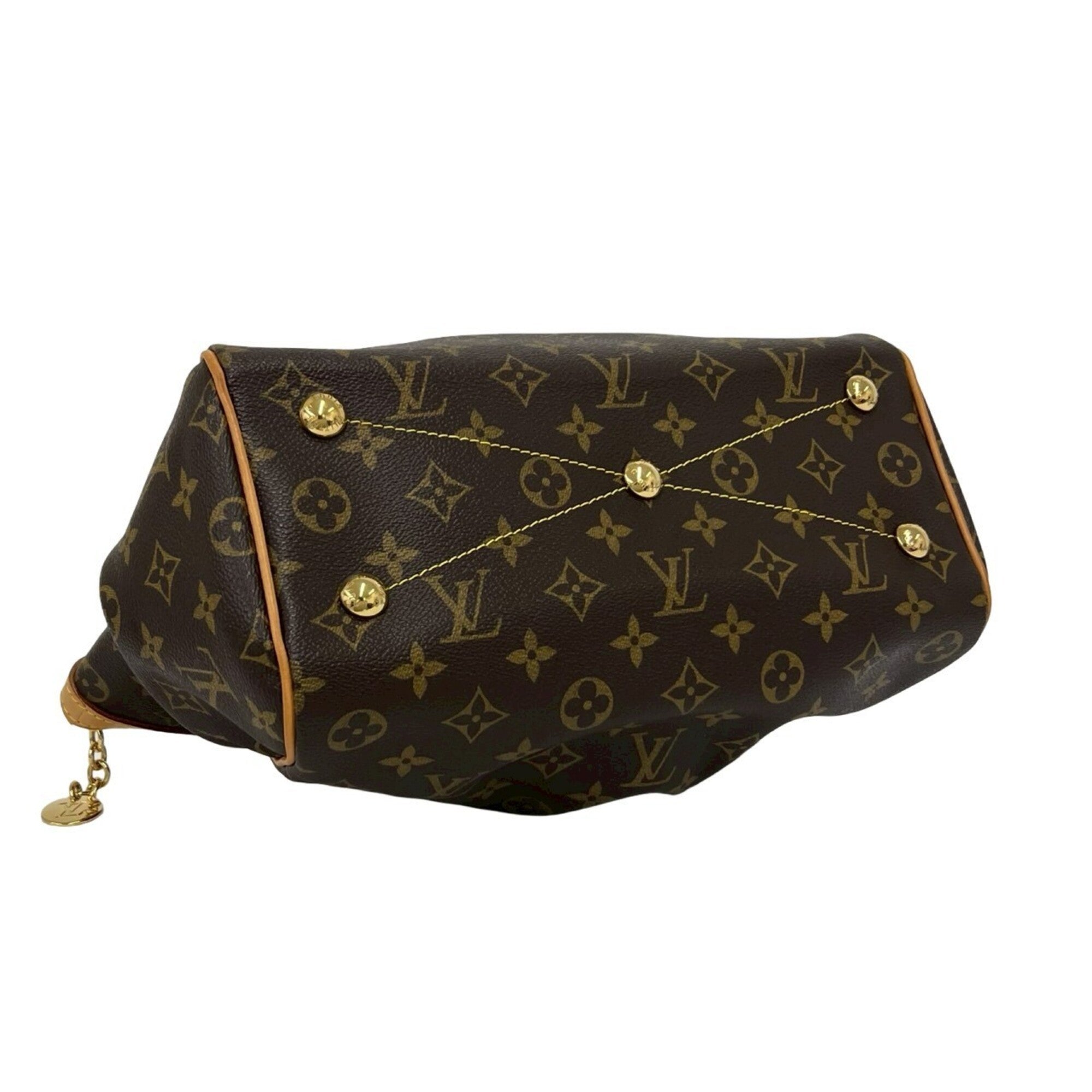Louis Vuitton Brown Pvc Leather Boston Bag Handbag Tote Bag (Pre-Owned)