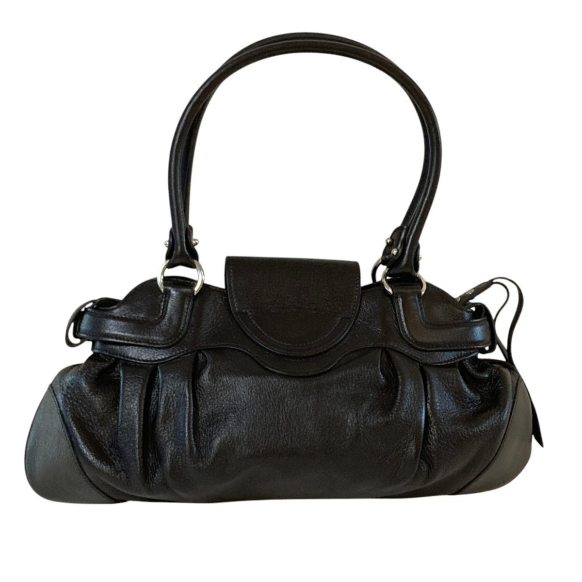Salvatore Ferragamo Black Leather Handbag (Pre-Owned)