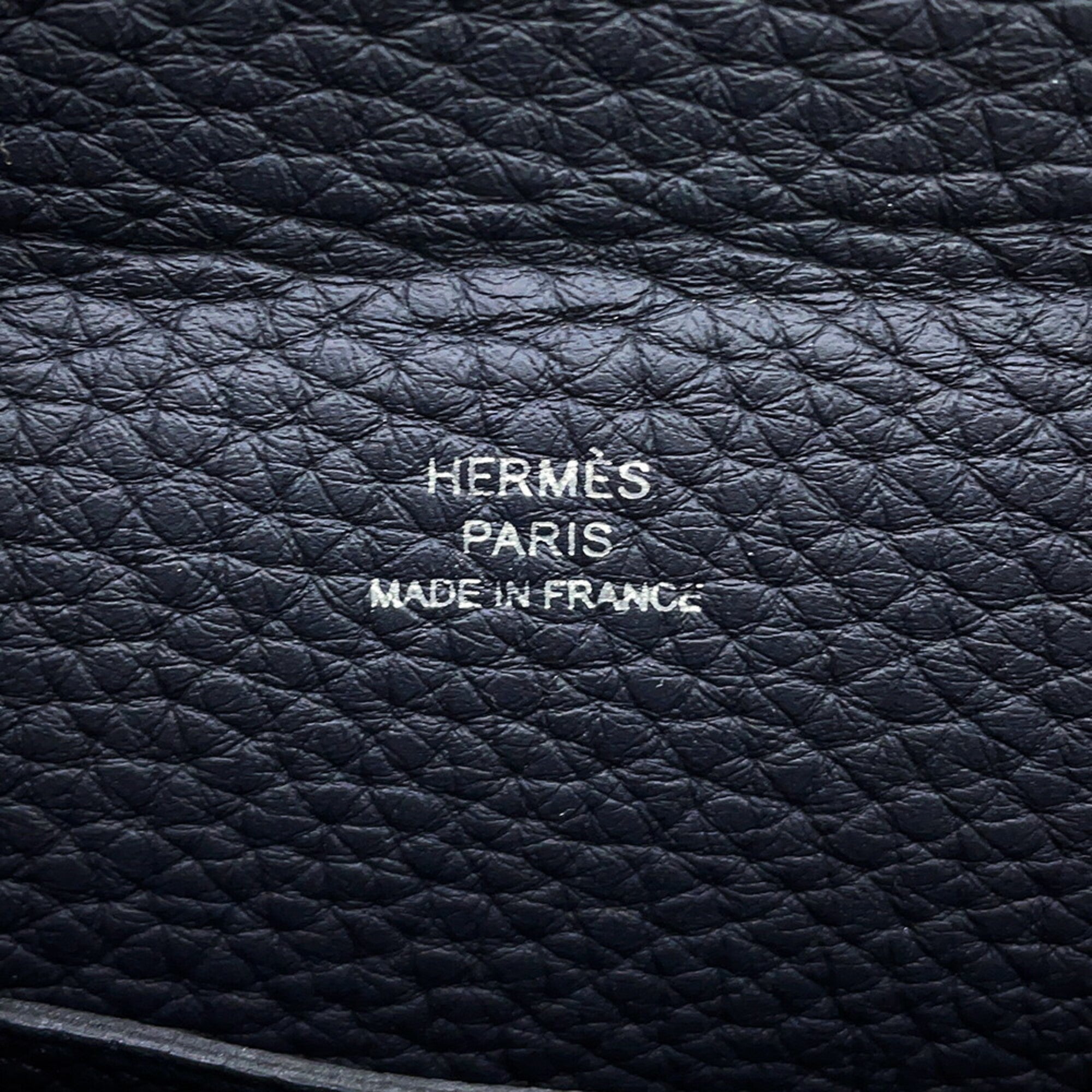 Hermes Silver Togo Leather Handbag Shoulder Bag (Pre-Owned)