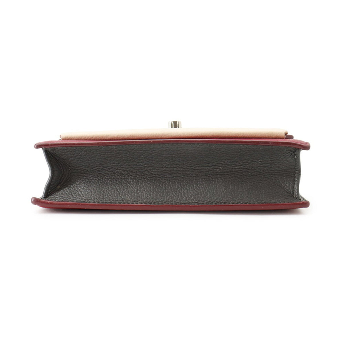 Louis Vuitton Cream Gray Red Color Wine Leather Pochette Shoulder Bag (Pre-Owned)