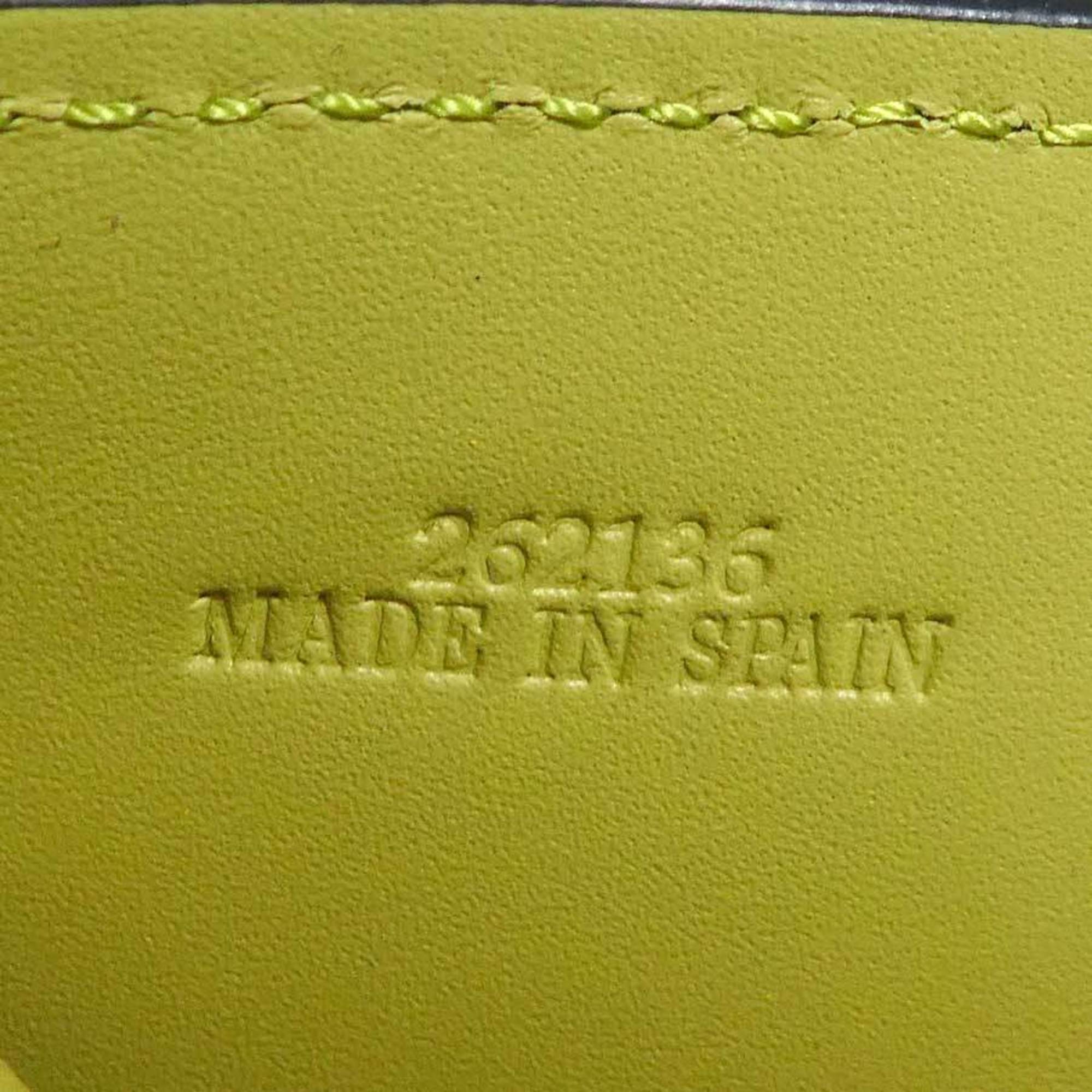 Loewe Green Yellow Leather Wallet (Tri-Fold) (Pre-Owned)