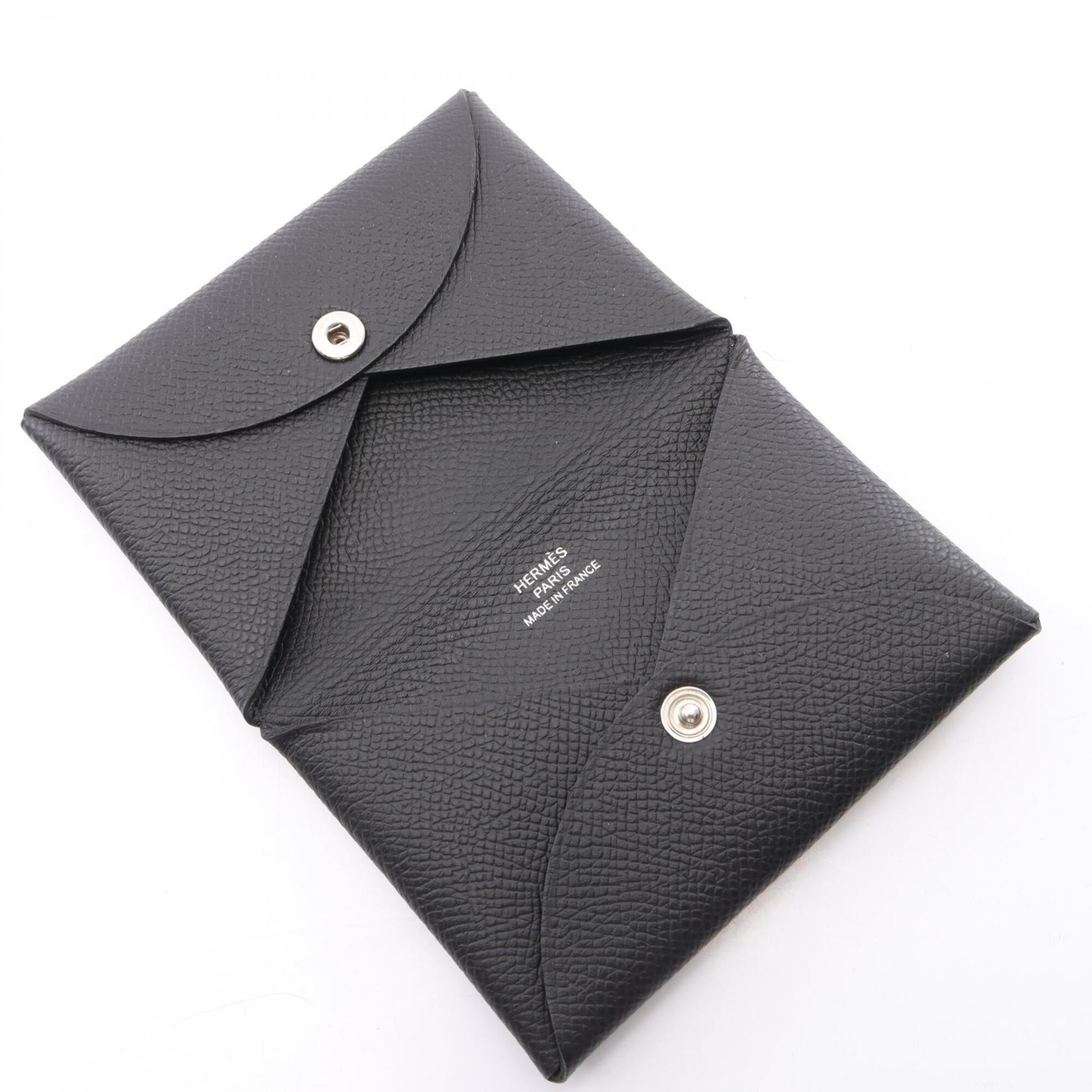 Hermes Black Epsom Leather Coin Purse/Coin Case (Pre-Owned)