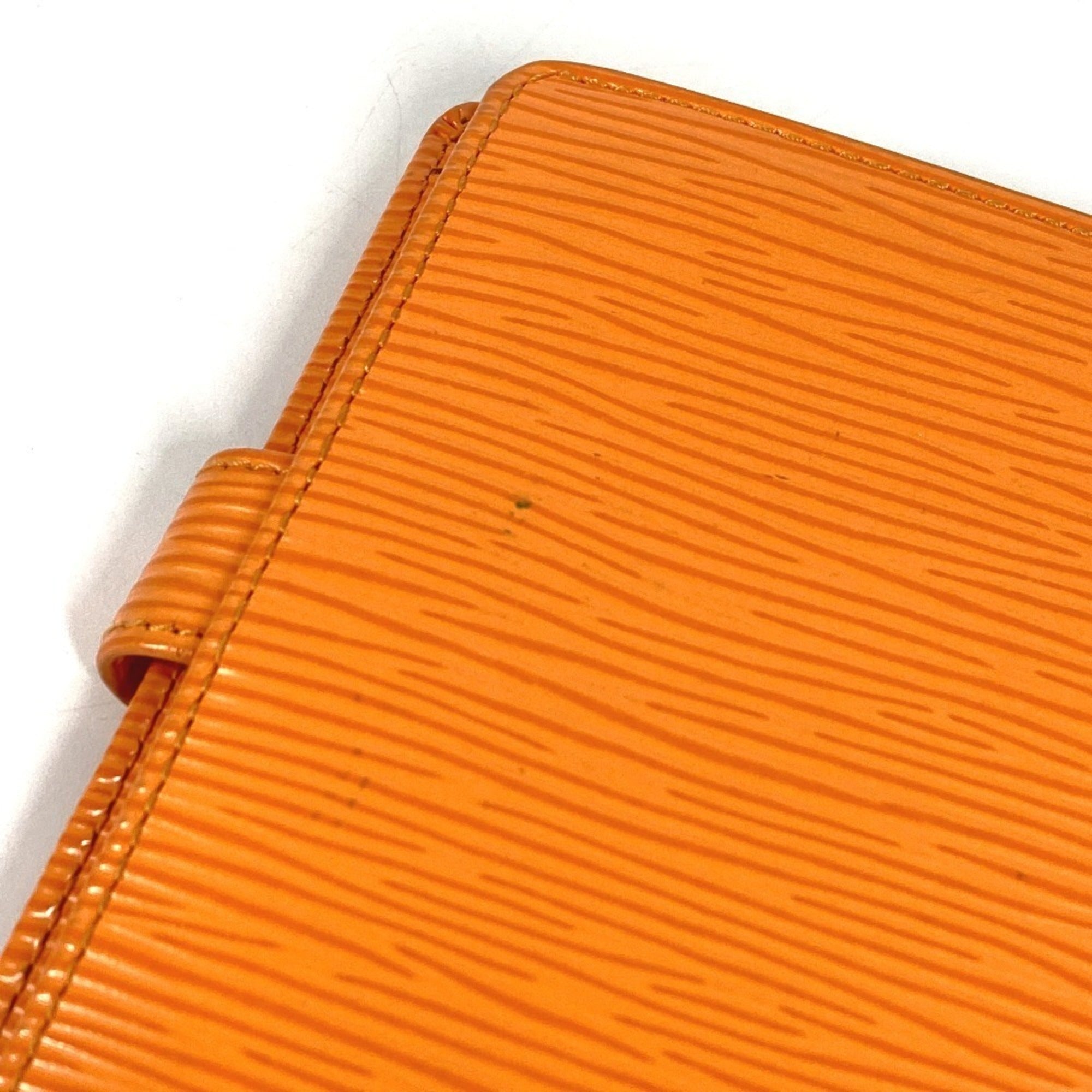 Louis Vuitton Epi Orange Epi Leather Wallet (Bi-Fold) (Pre-Owned)