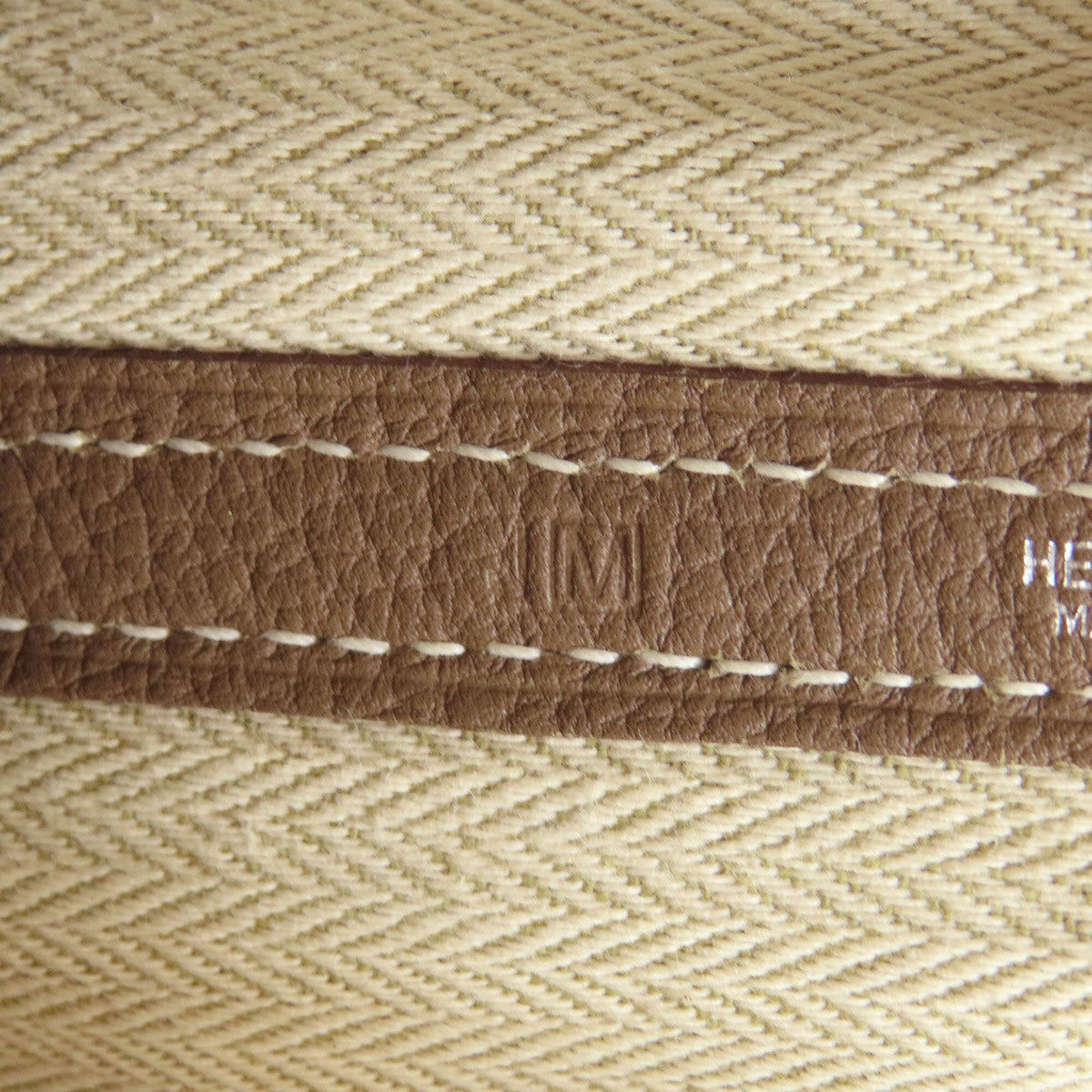 Hermes Etoupe Gray Negonda Leather Handbag (Pre-Owned)