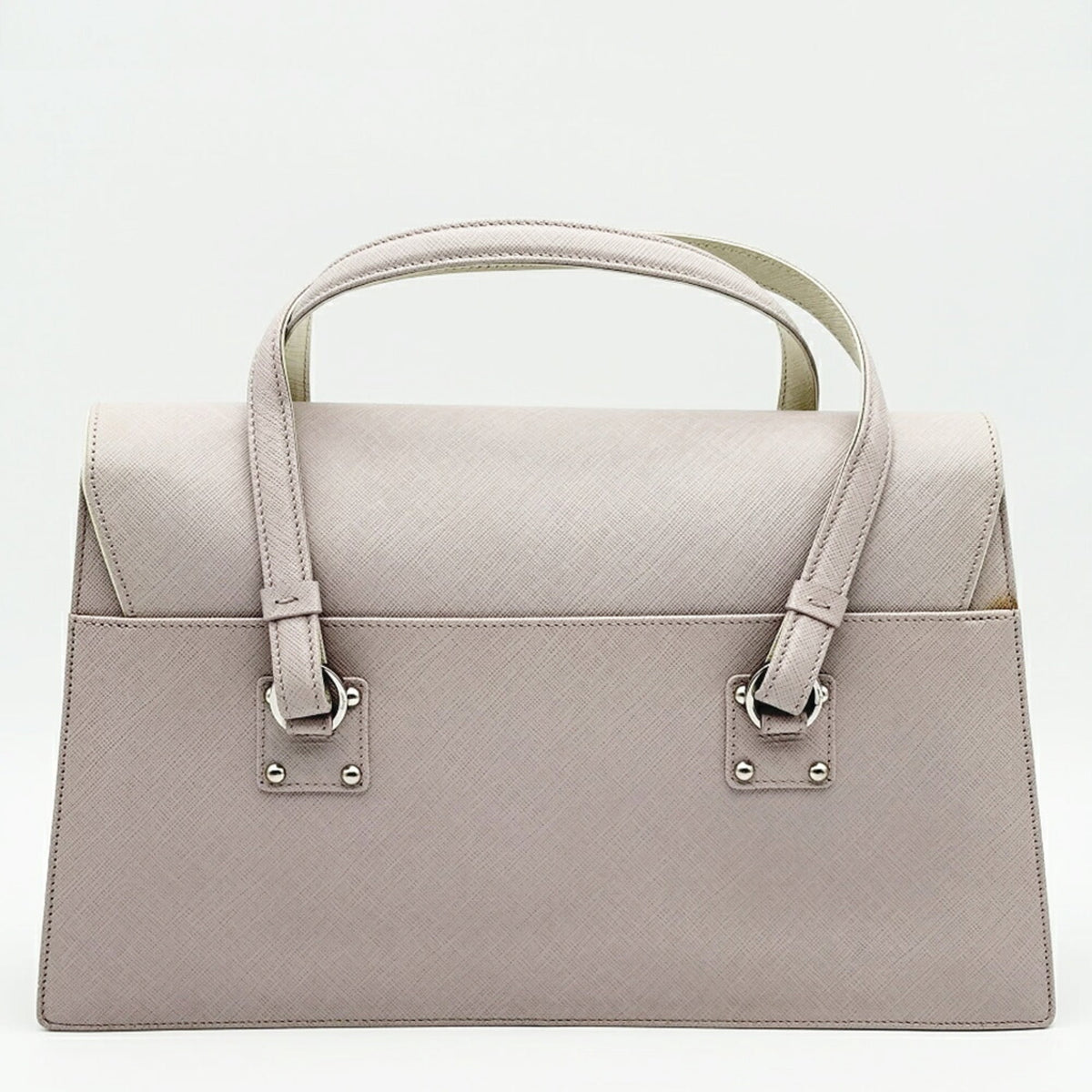 Salvatore Ferragamo Pink Leather Pvc Handbag Tote Bag (Pre-Owned)