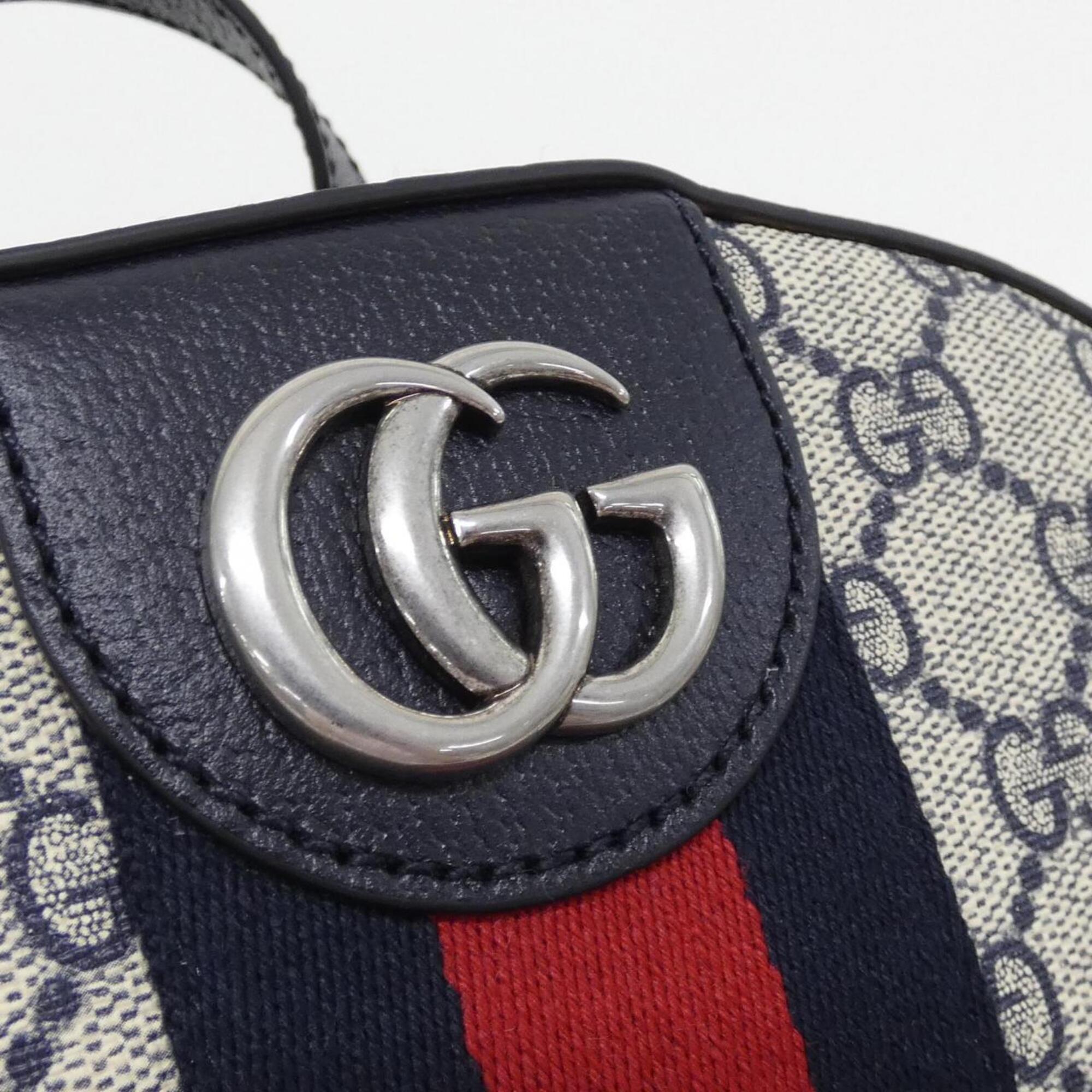 Gucci Beige Gray Gg Supreme Canvas Leather Backpack (Pre-Owned)