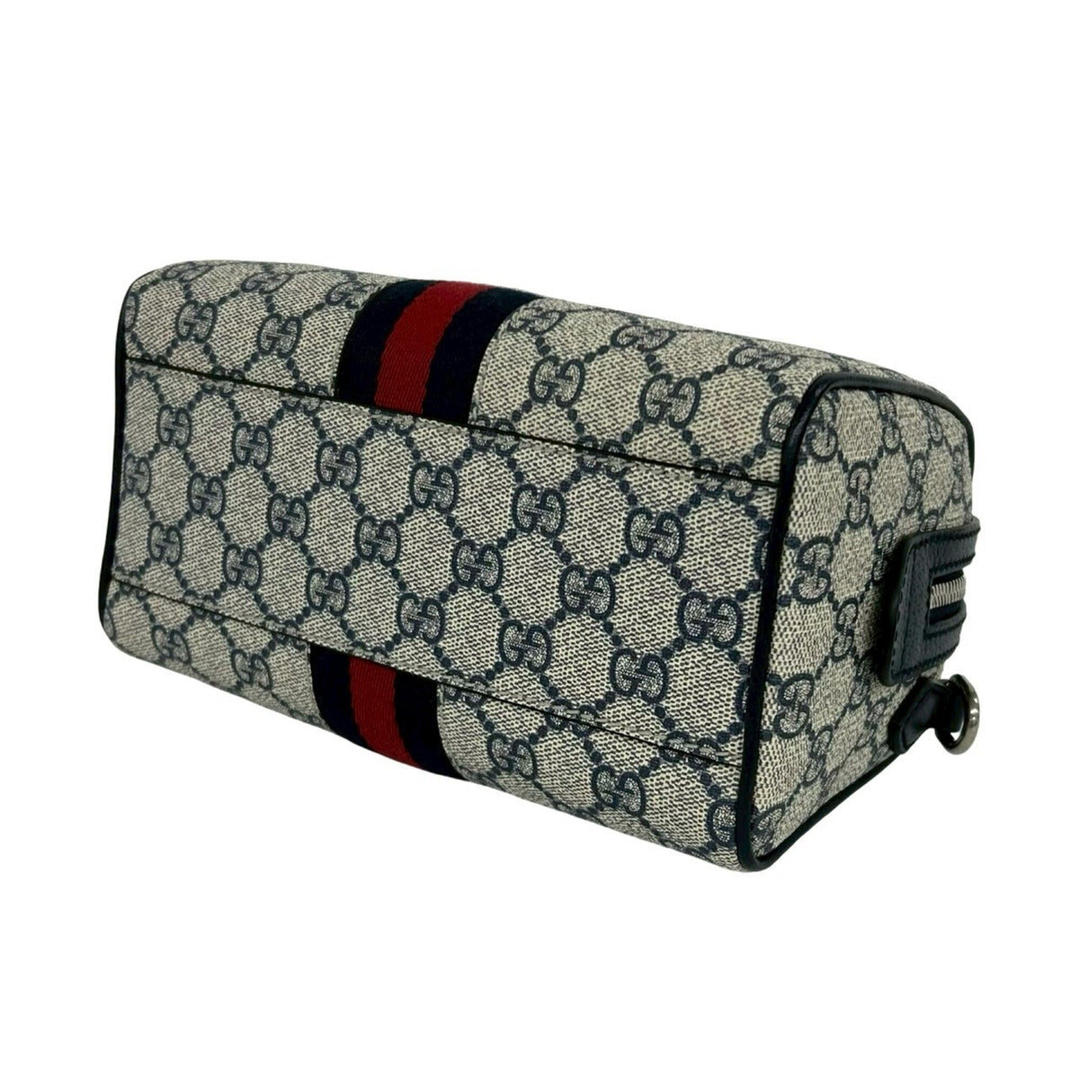 Gucci Navy Red Color Pvc Leather Handbag Shoulder Bag (Pre-Owned)