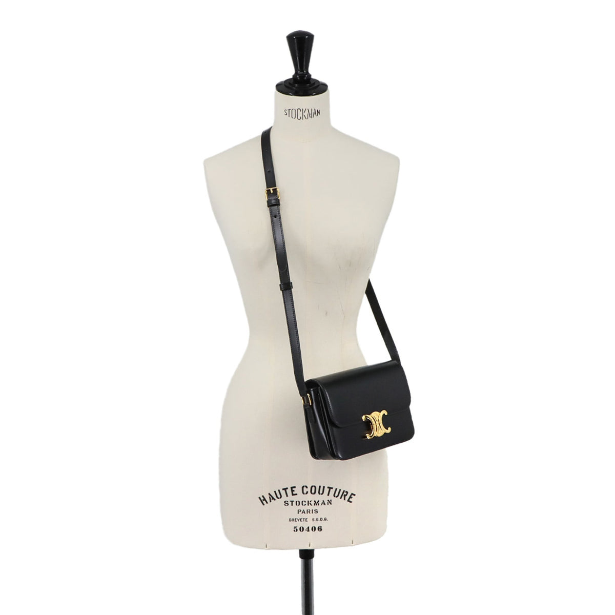 Celine Black Leather Handbag Shoulder Bag (Pre-Owned)
