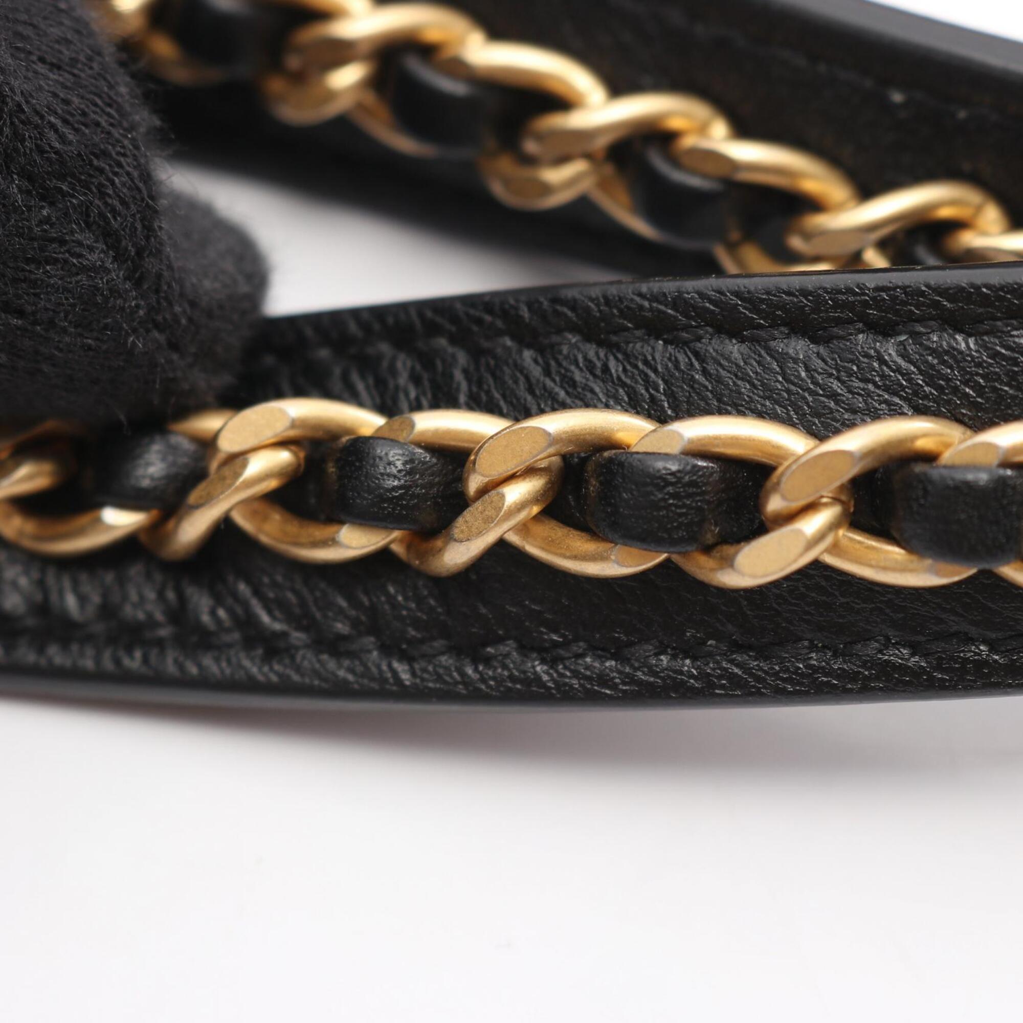 Chanel Black Leather Handbag Tote Bag (Pre-Owned)
