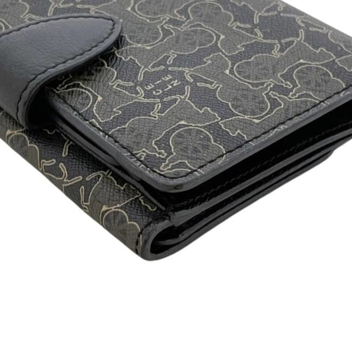 Celine Black Gray Pvc Leather Wallet (Bi-Fold) (Pre-Owned)