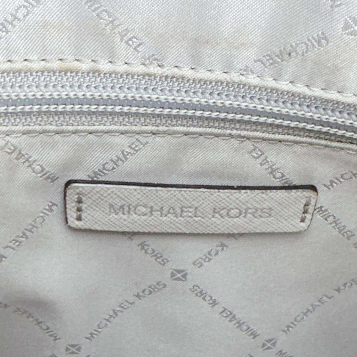 Michael Kors Gray Leather Handbag Tote Bag (Pre-Owned)