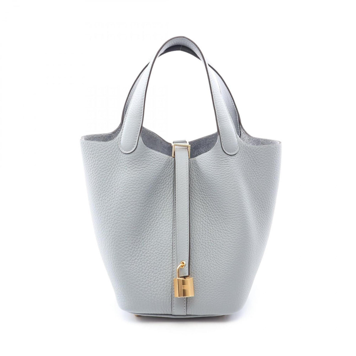Hermes Blue Taurillon Clemence Leather Handbag (Pre-Owned)