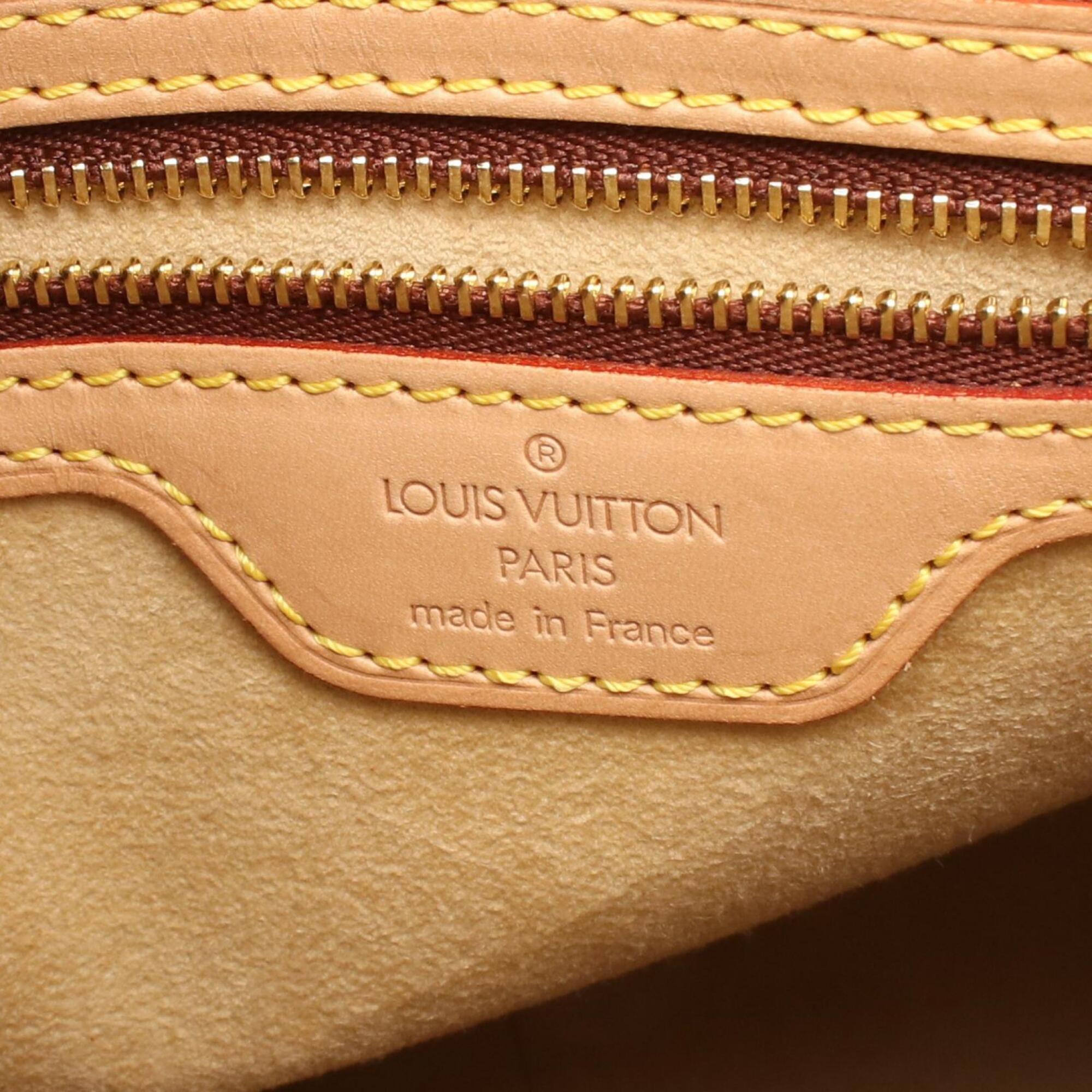 Louis Vuitton Monogram Brown Coated Canvas Leather Handbag Shoulder Bag (Pre-Owned)