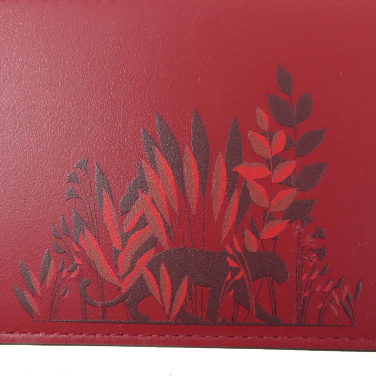 Cartier Bordeaux Leather Coin Purse/Coin Case (Pre-Owned)