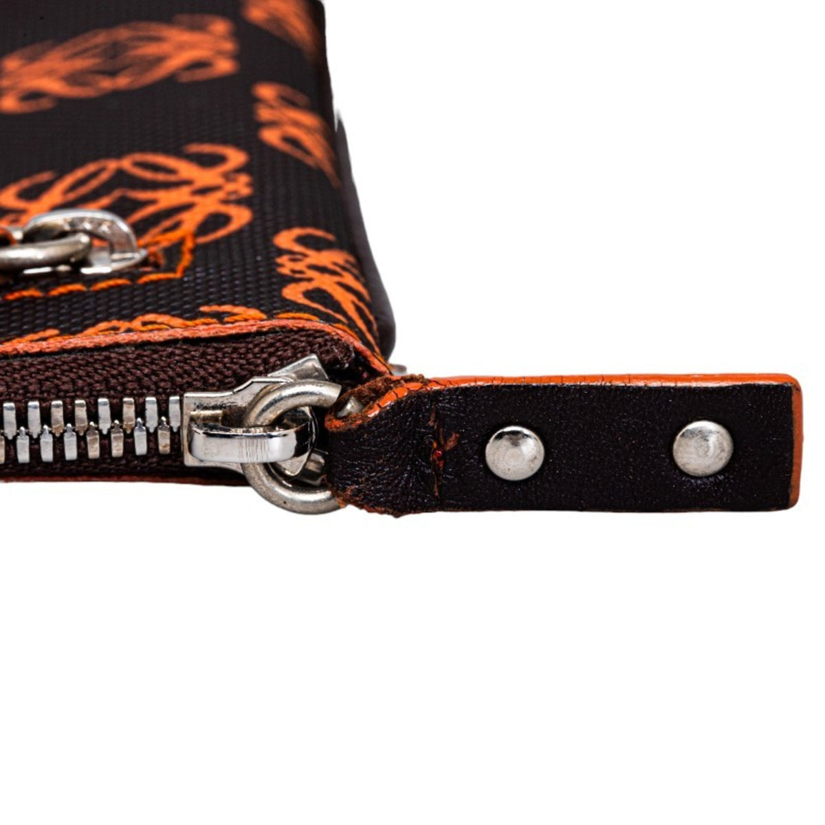 Loewe Black Orange Pvc Leather Pouch (Pre-Owned)