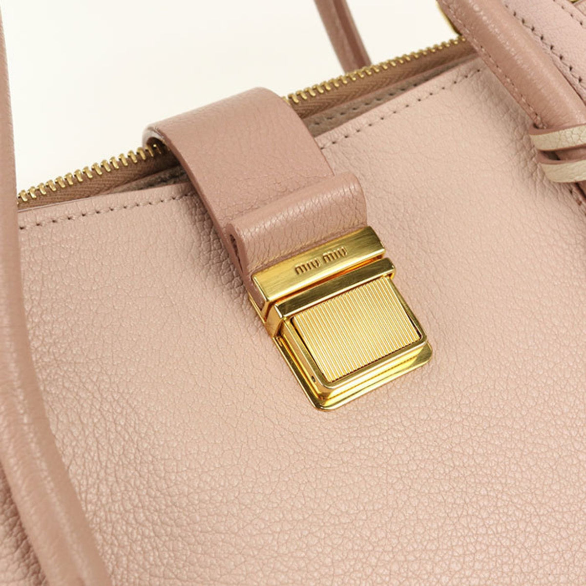 Miu Miu Pink Leather Tote Bag (Pre-Owned)