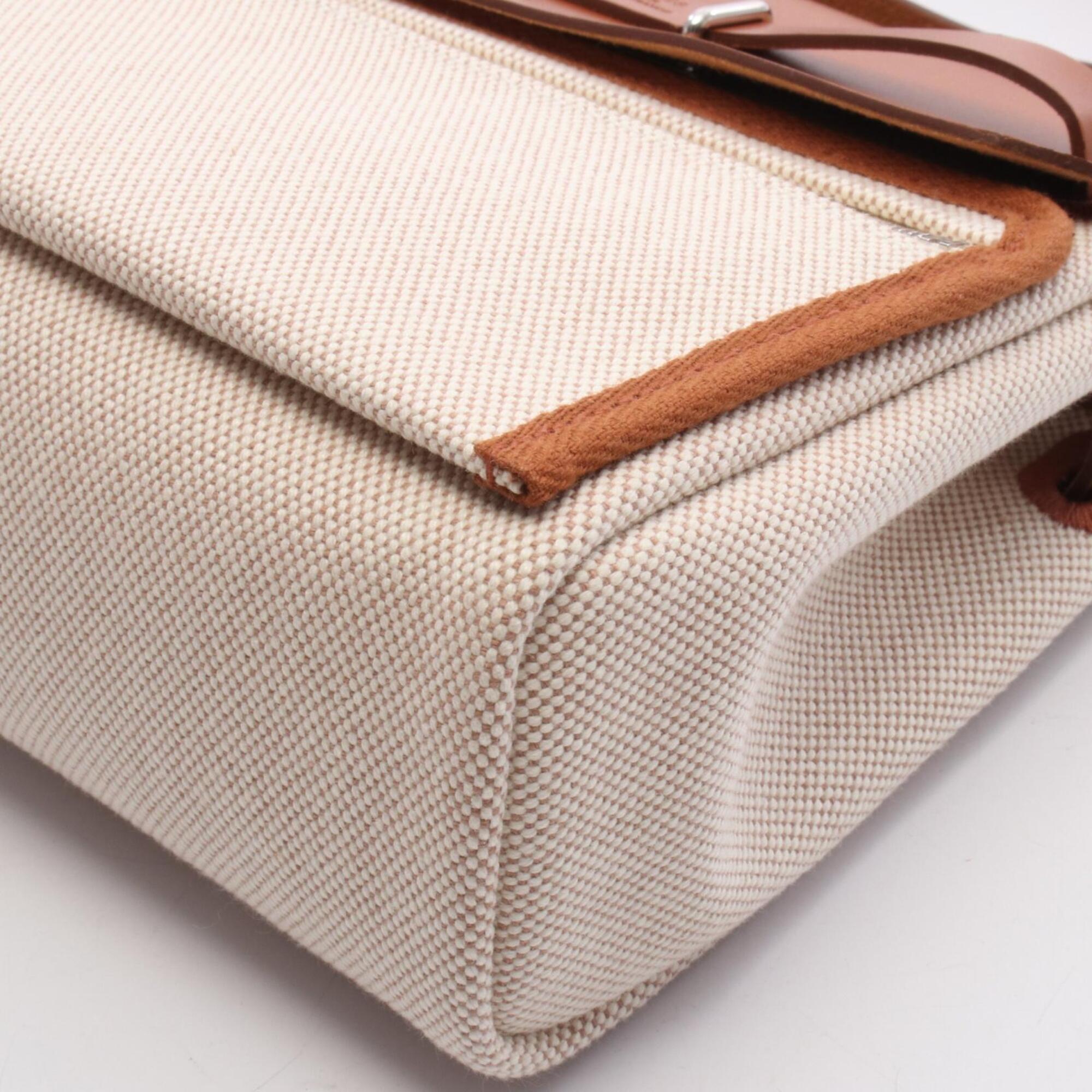 Hermes Beige Brown Ecru Toile H Handbag Shoulder Bag (Pre-Owned)