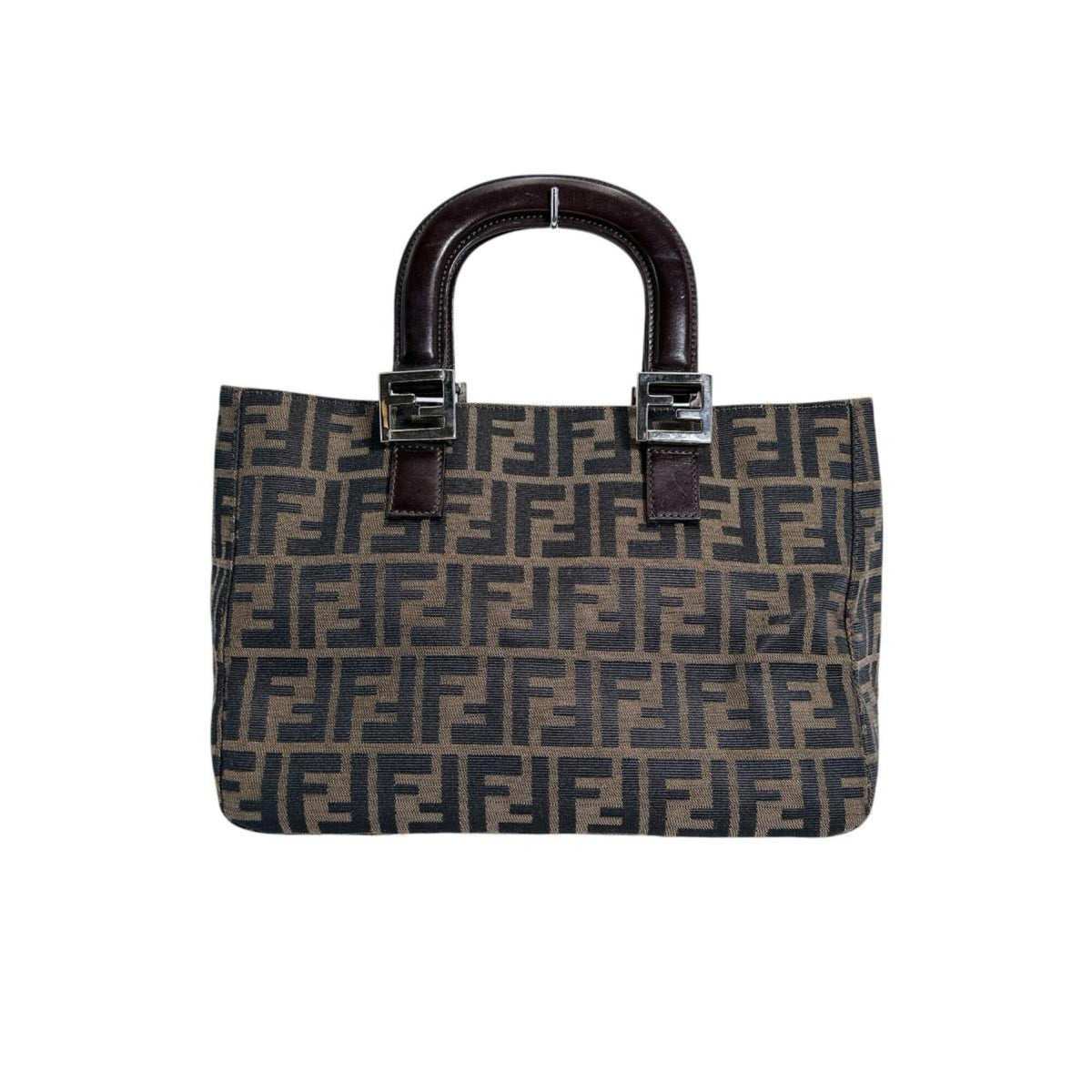 Fendi Brown Zucca Shoulder Bag (Pre-Owned)