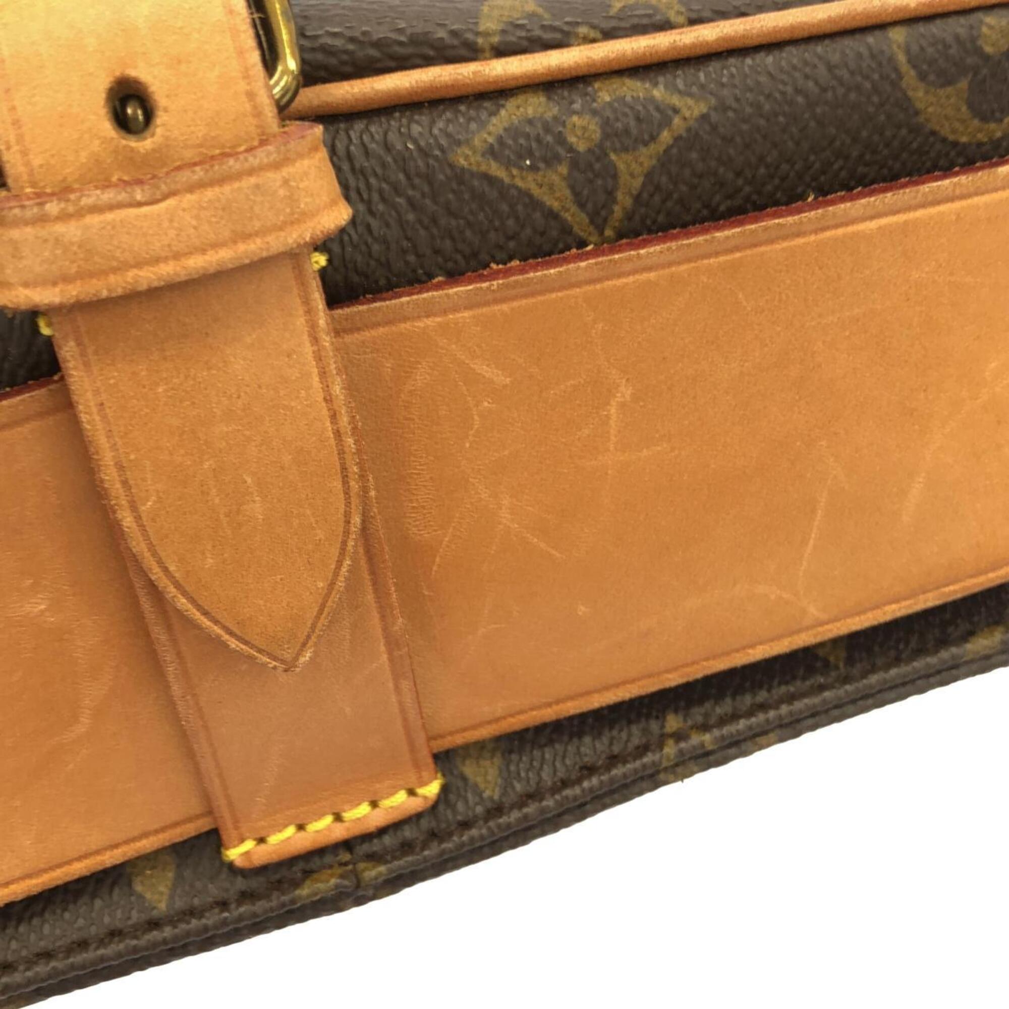 Louis Vuitton Monogram Marron Coated Canvas Shoulder Bag (Pre-Owned)