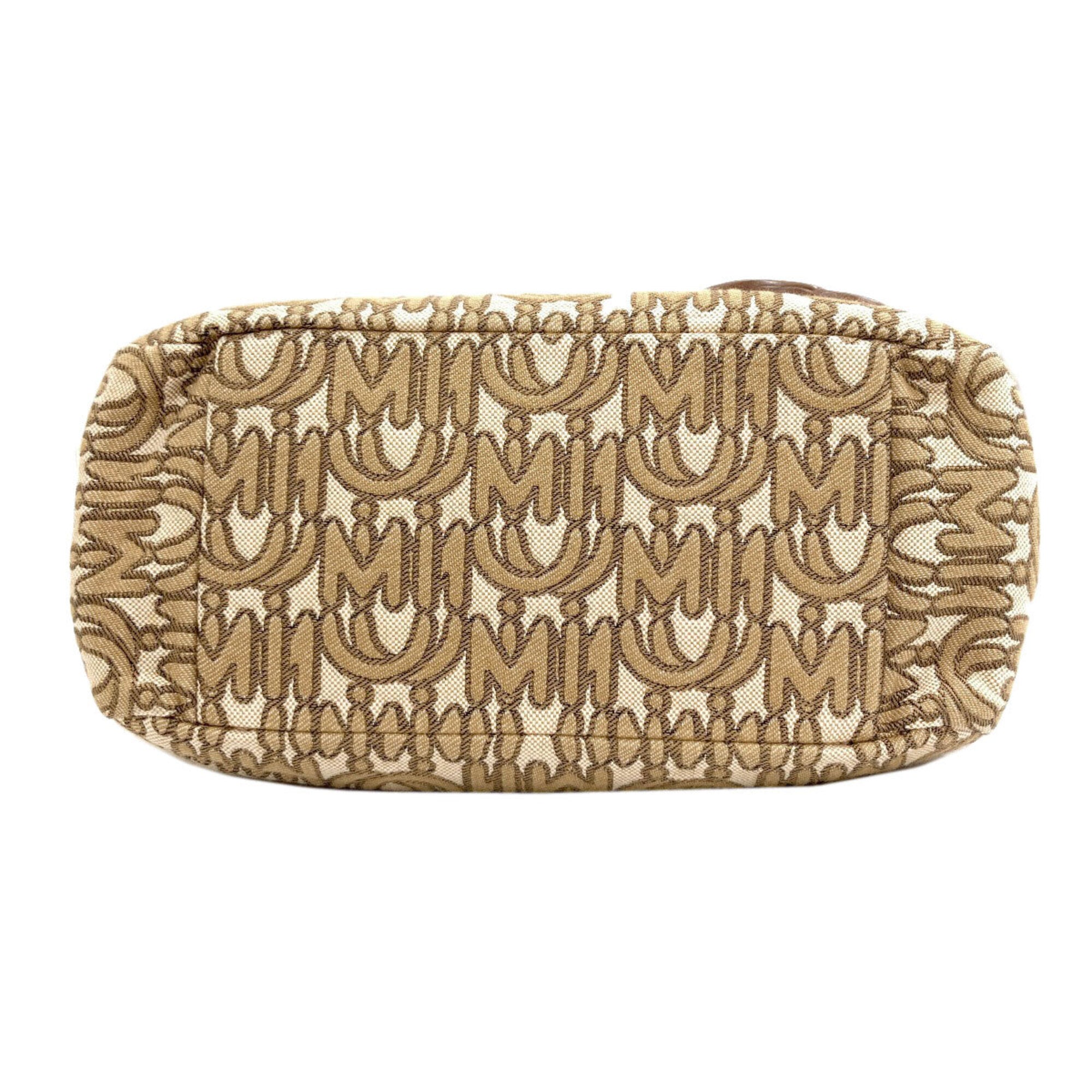 Miu Miu Brown Canvas Handbag (Pre-Owned)