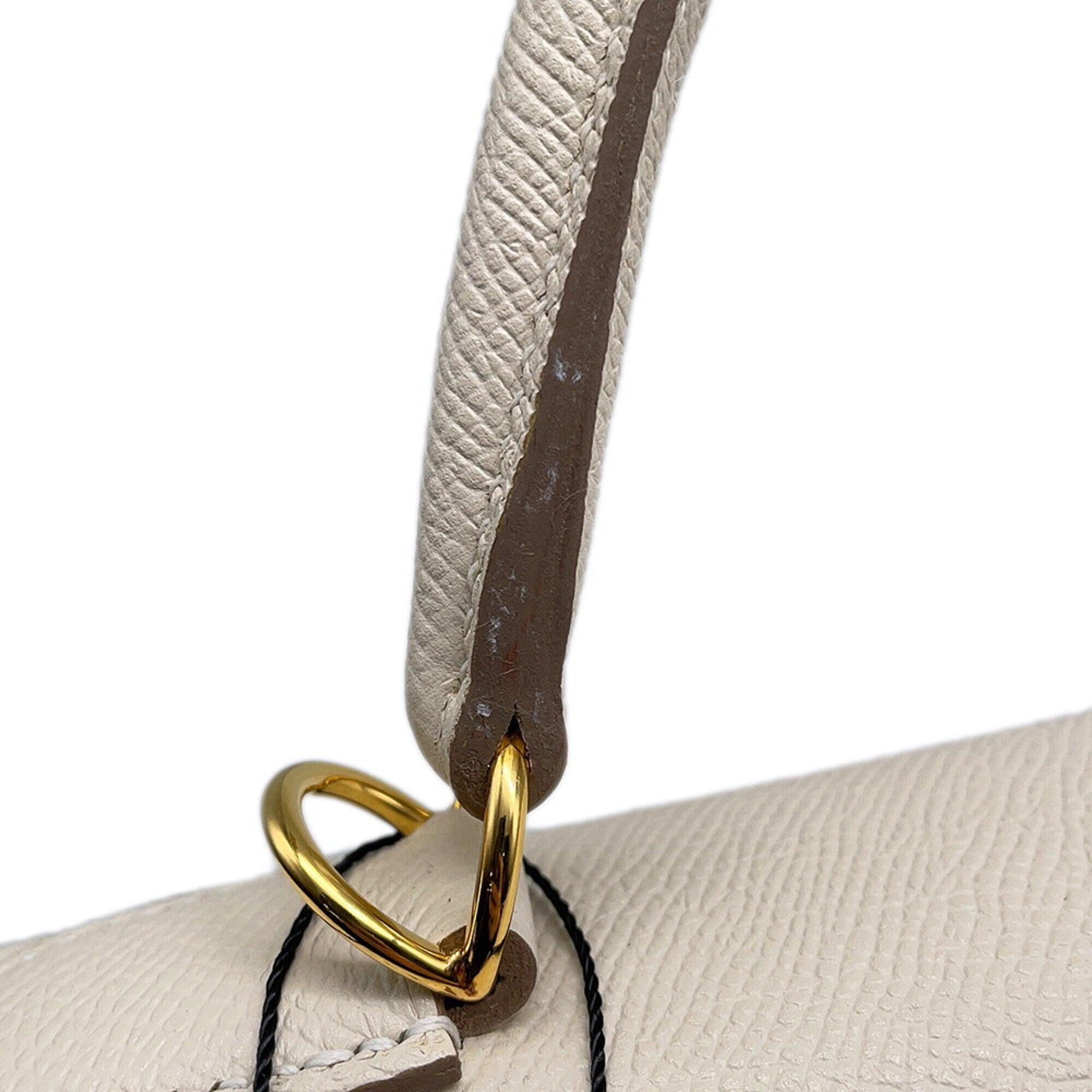 Hermes Beige Ivory Epsom Leather Handbag (Pre-Owned)