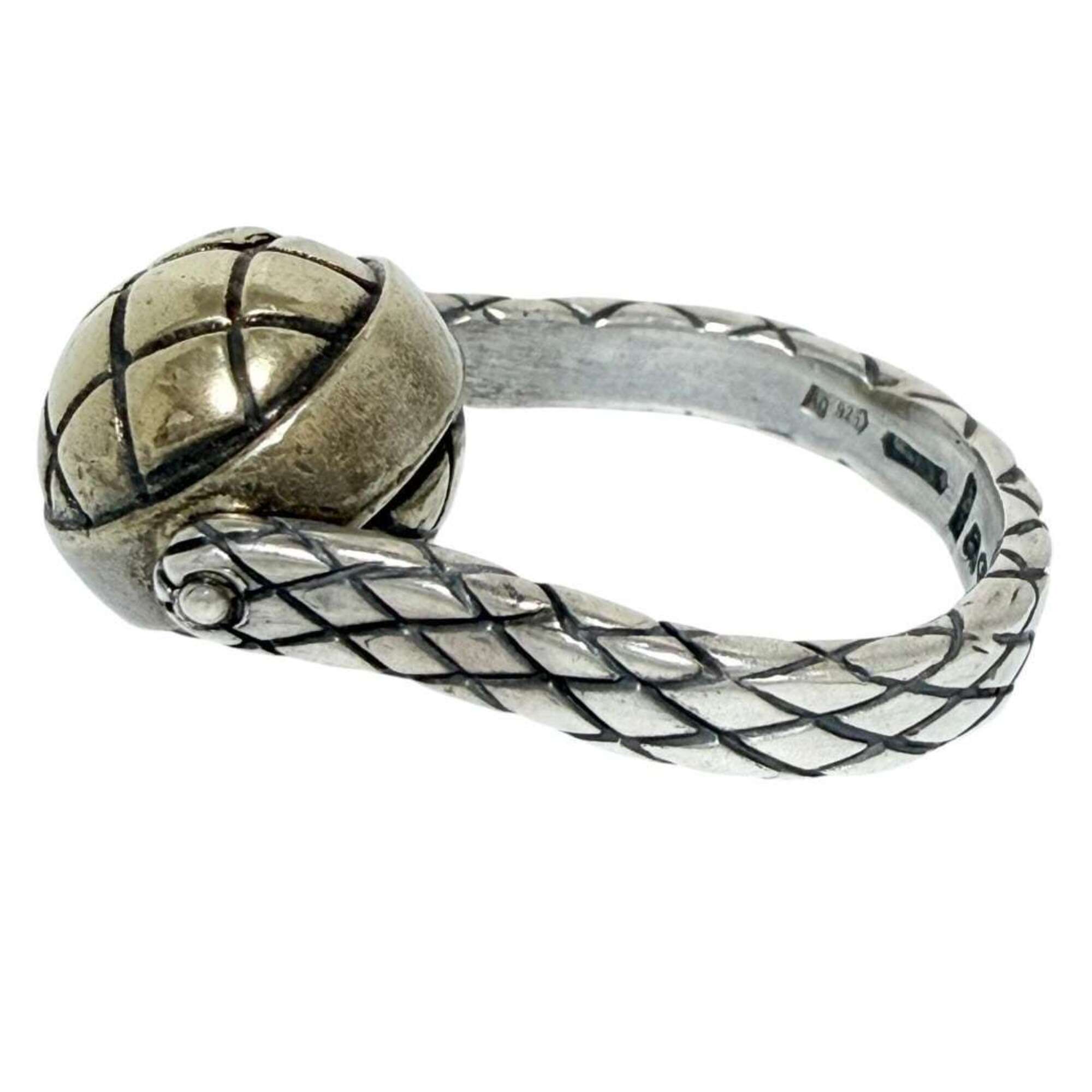 Bottega Veneta Silver 925 Band Ring (Pre-Owned)