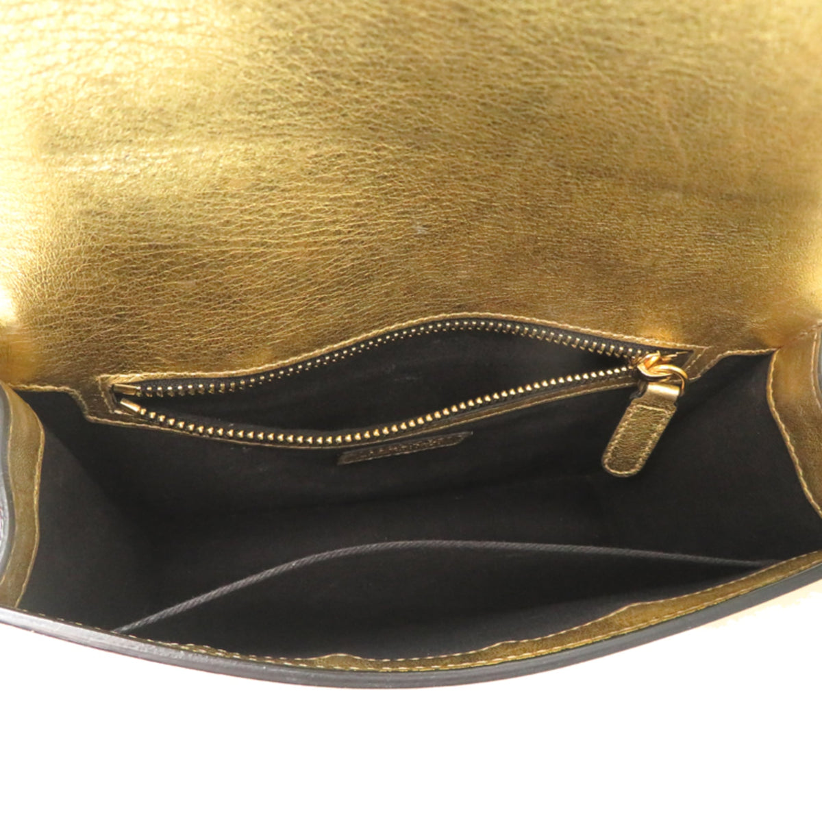 Versace Gold Leather Shoulder Bag (Pre-Owned)