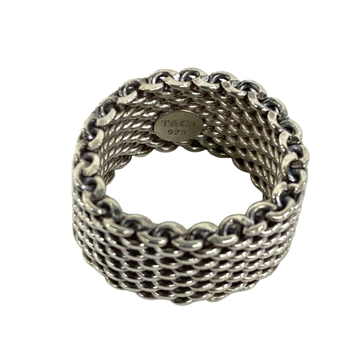 Tiffany Silver Silver 925 Band Ring (Pre-Owned)