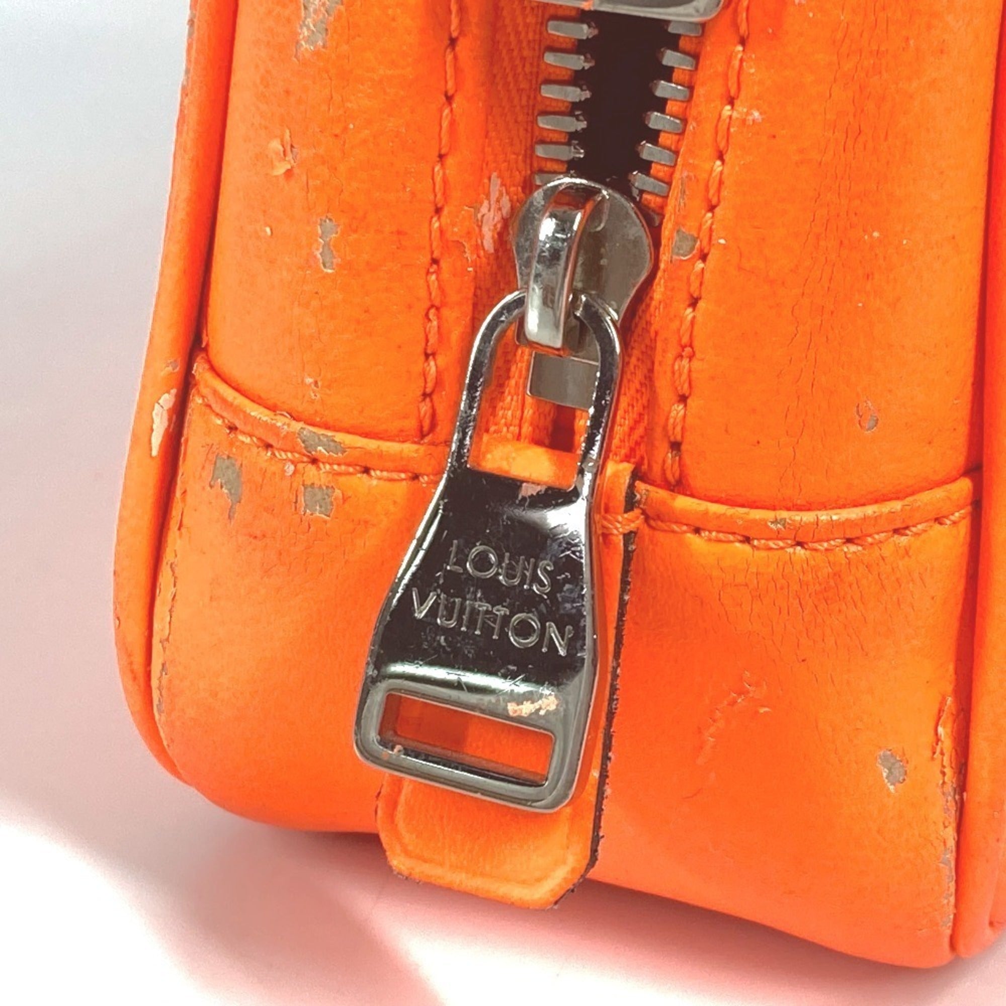 Louis Vuitton Orange Damier Infini Clutch Bag Pouch (Pre-Owned)