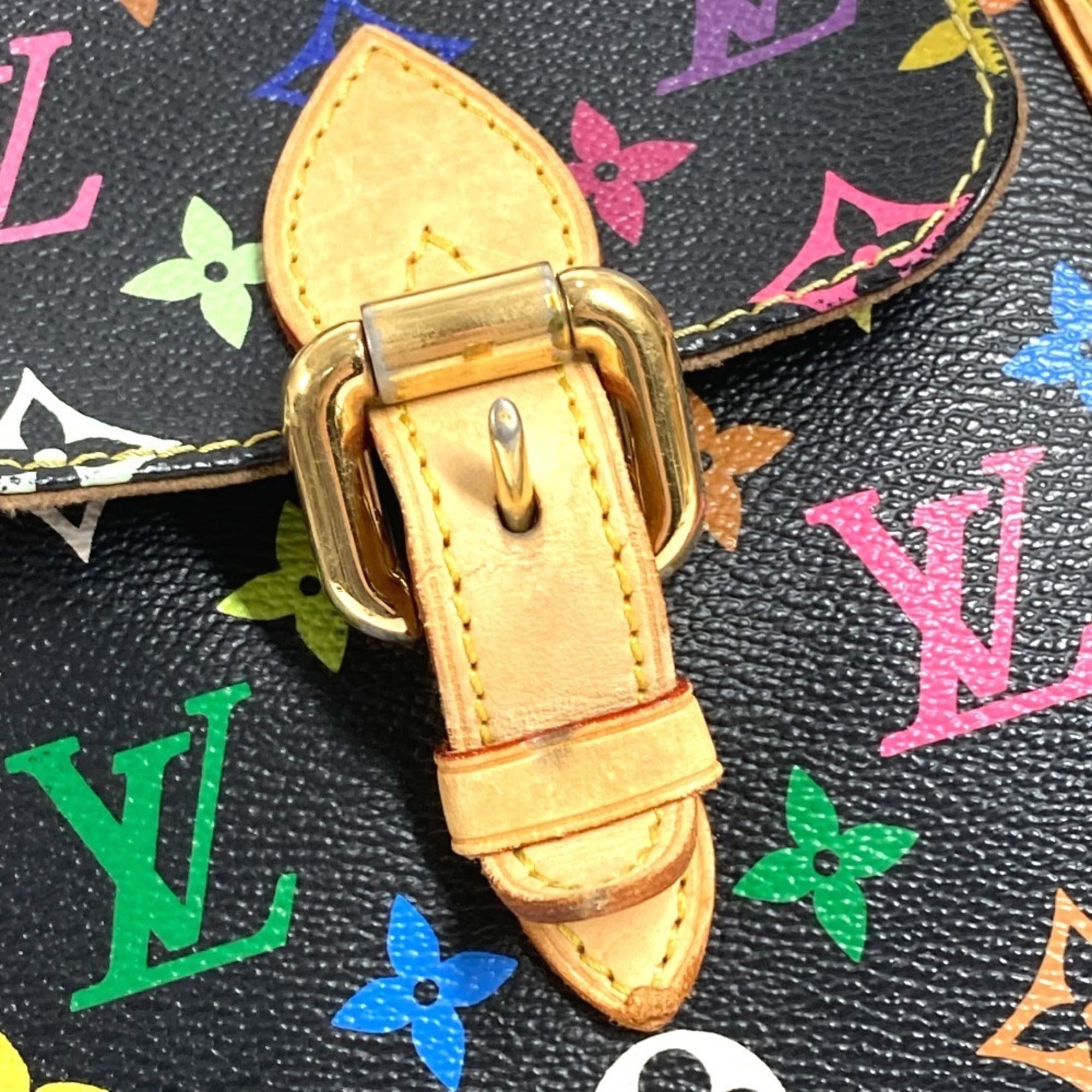 Louis Vuitton Black Multi-Color Noir Monogram Multicolore Canvas Shoulder Bag Tote Bag (Pre-Owned)