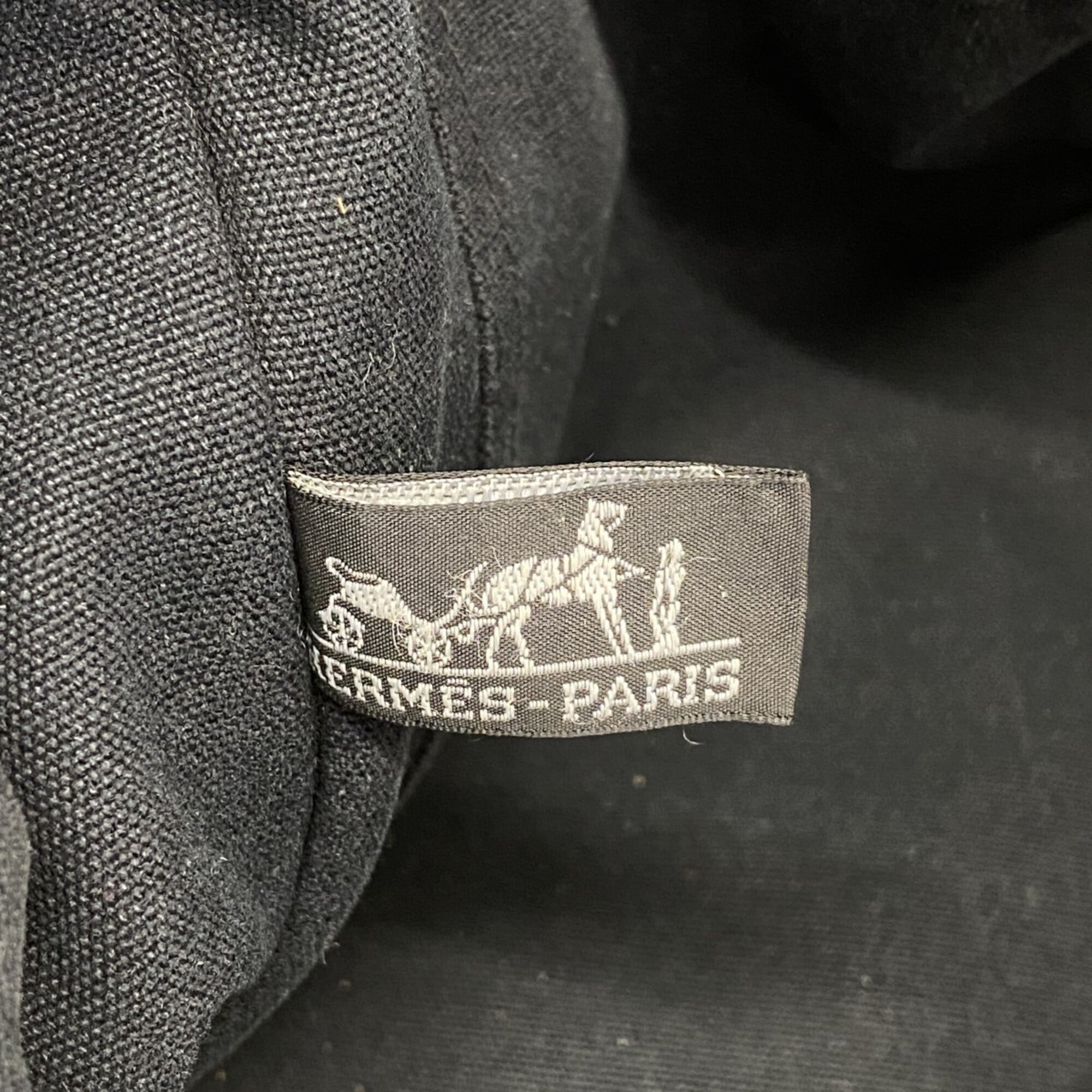 Hermes Black Canvas Tote Bag (Pre-Owned)