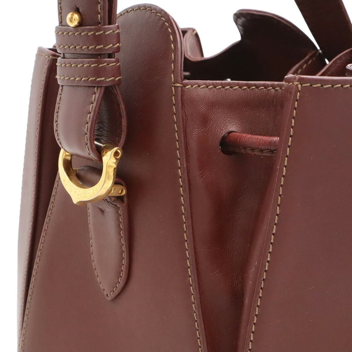 Cartier Must Bordeaux Leather Shoulder Bag (Pre-Owned)