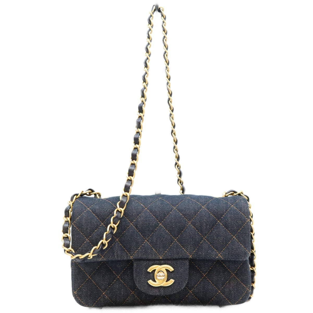 Chanel Dark Blue Denim Shoulder Bag (Pre-Owned)