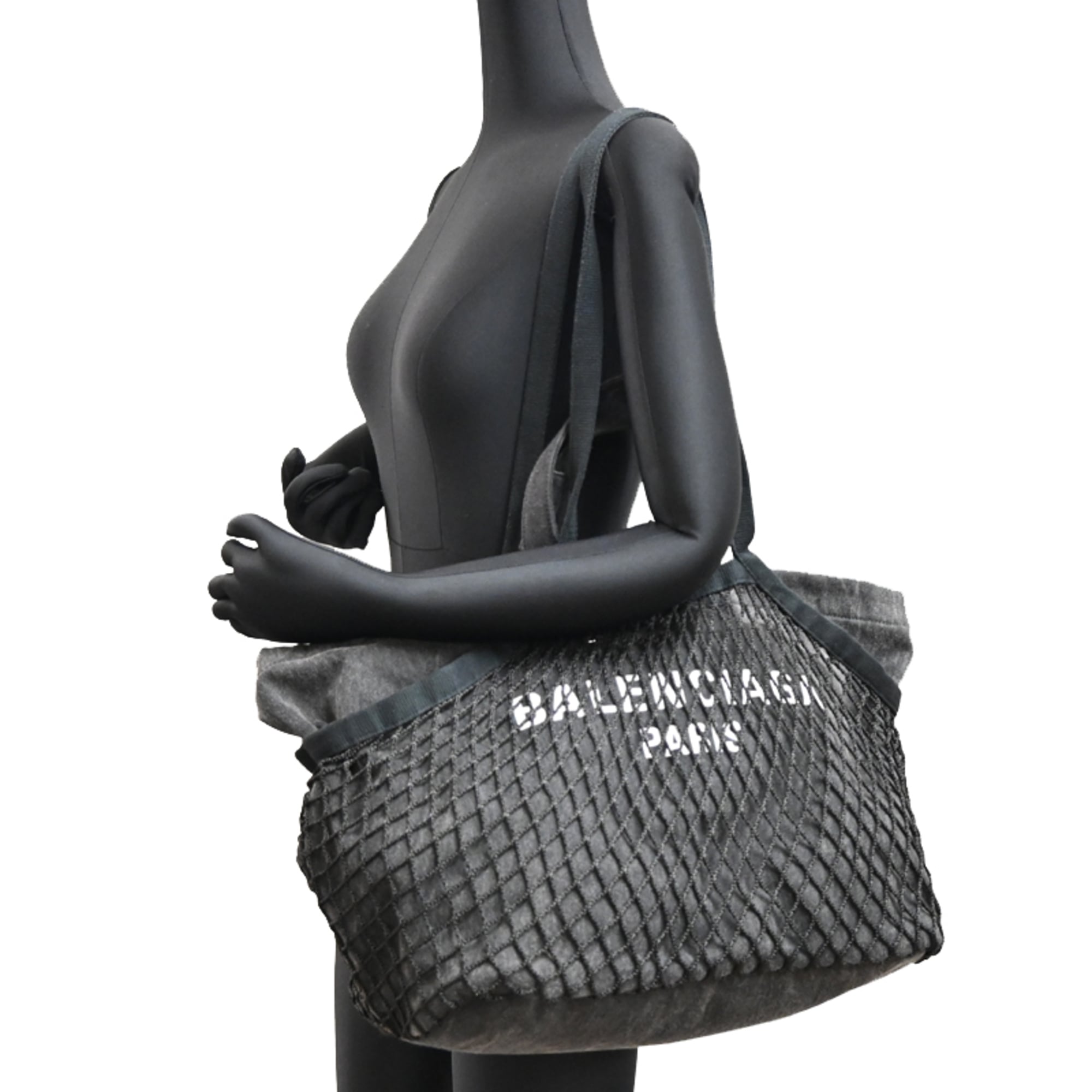 Balenciaga Black Denim Tote Bag (Pre-Owned)