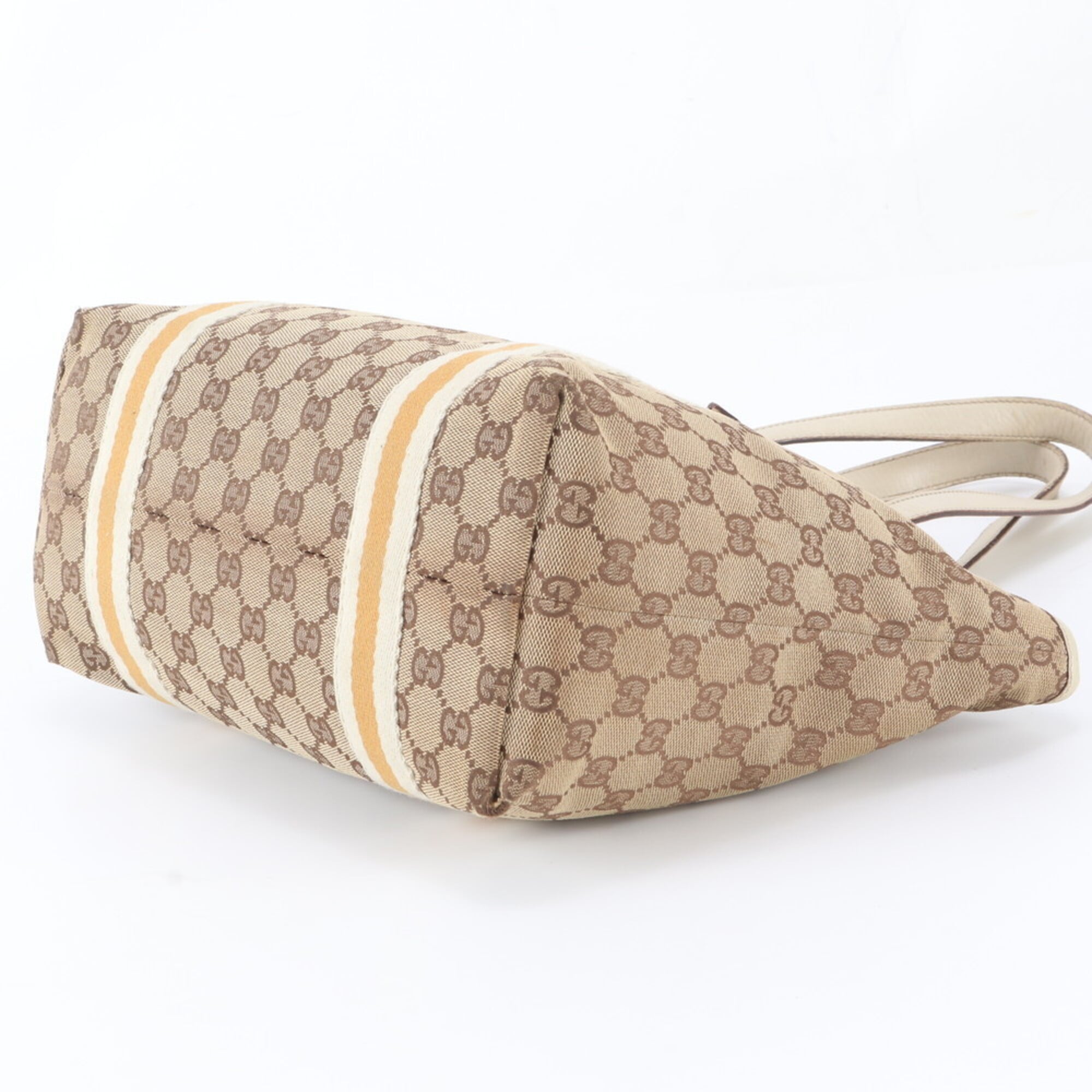 Gucci Gg Canvas Brown Gg Canvas Handbag Tote Bag (Pre-Owned)