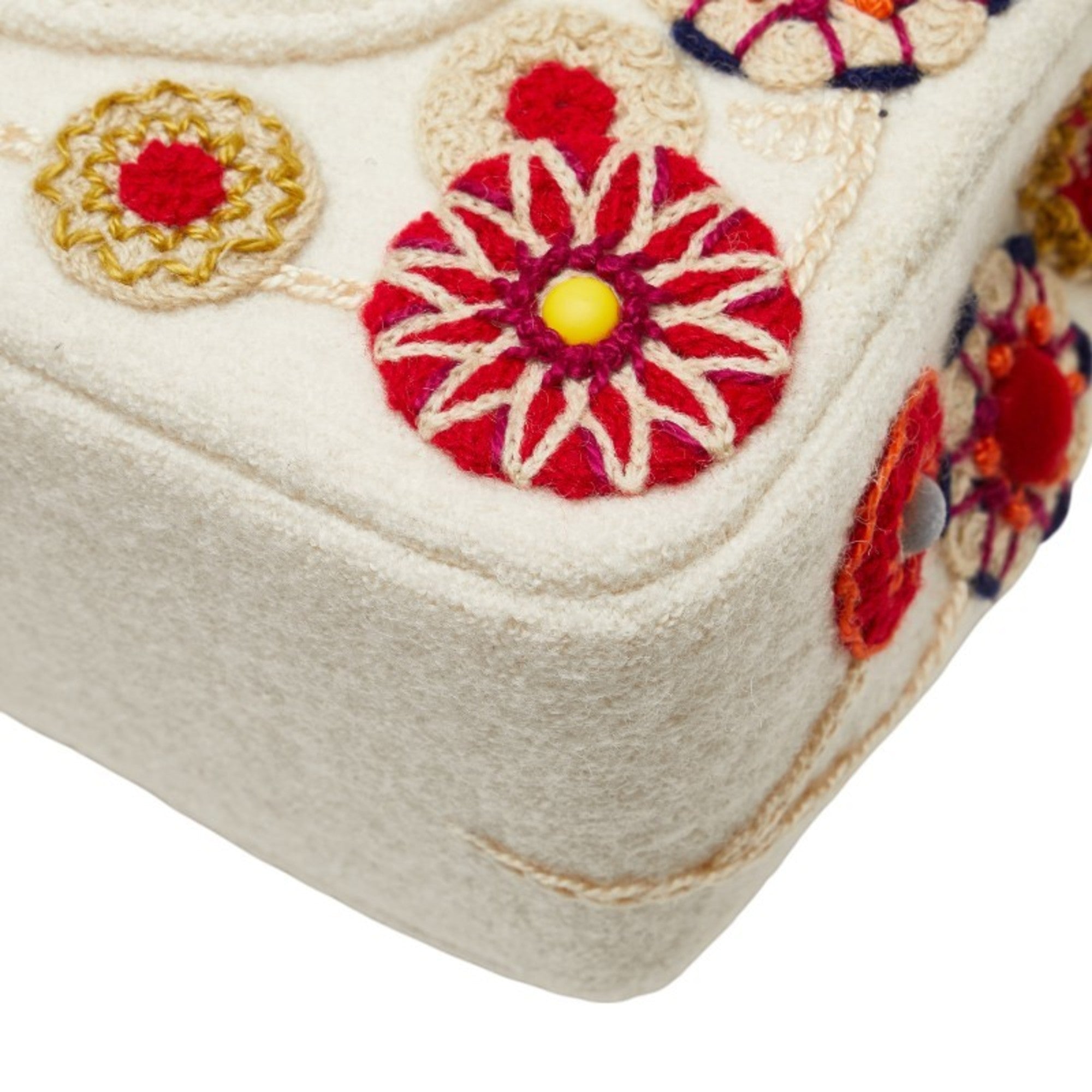 Chanel Matelasse Beige Multi-Color Cotton Handbag Shoulder Bag (Pre-Owned)