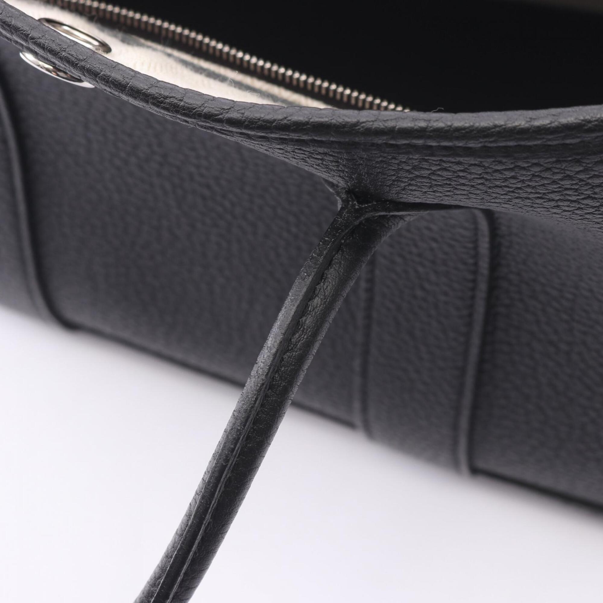 Hermes Black Negonda Leather Handbag Tote Bag (Pre-Owned)