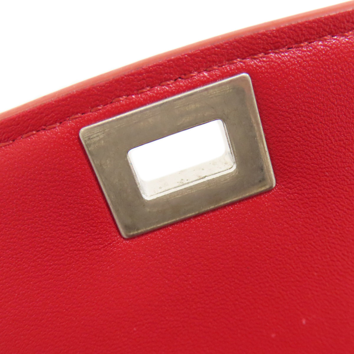 Celine Red Color Leather Shoulder Bag (Pre-Owned)