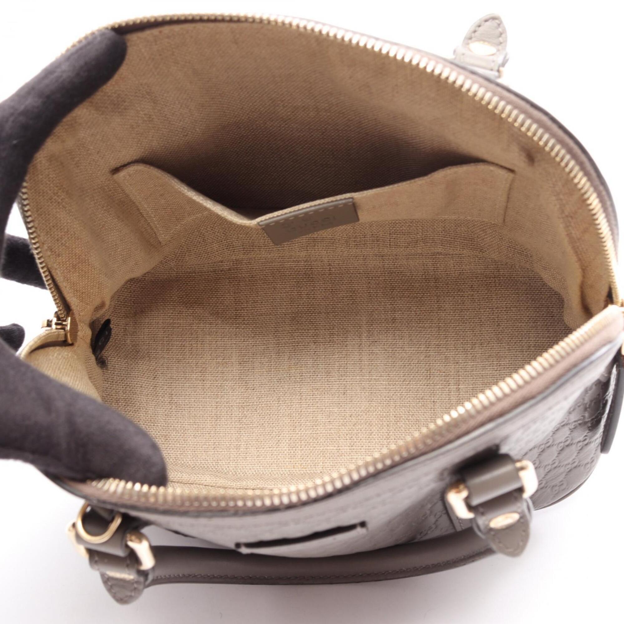 Gucci Gray Leather Handbag (Pre-Owned)