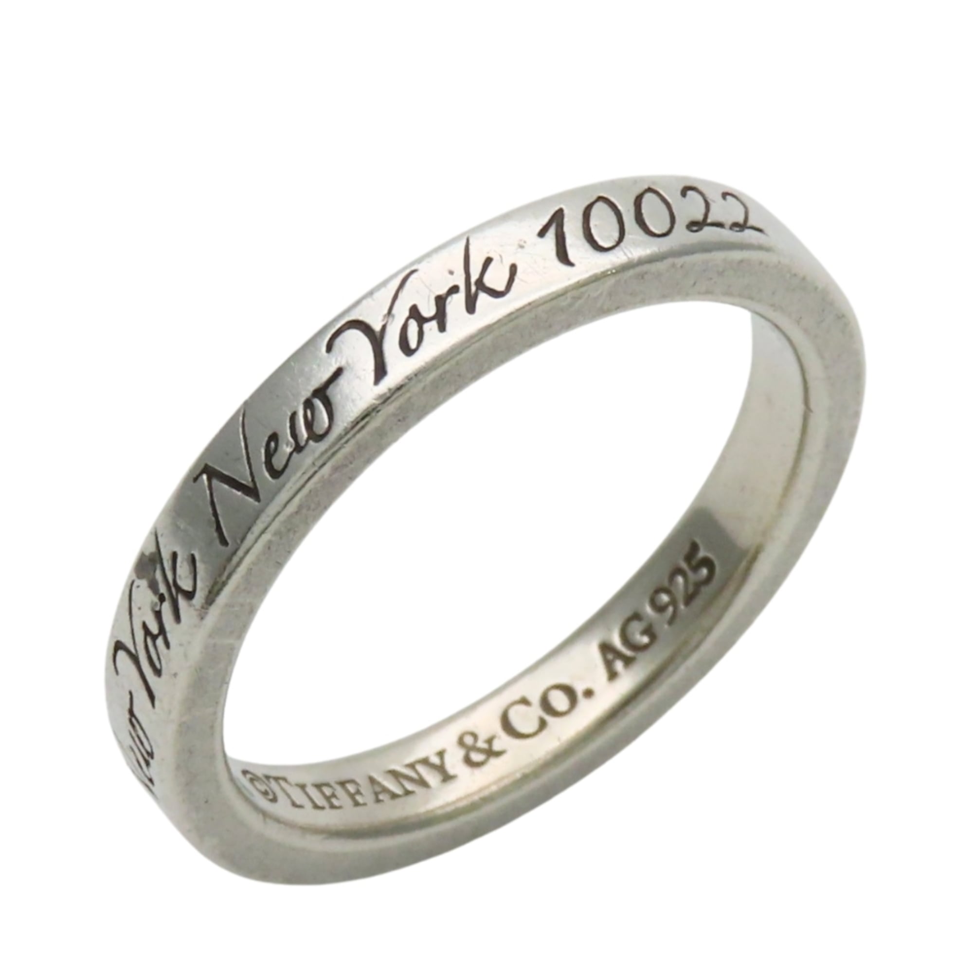 Tiffany Silver Silver 925 Band Ring (Pre-Owned)