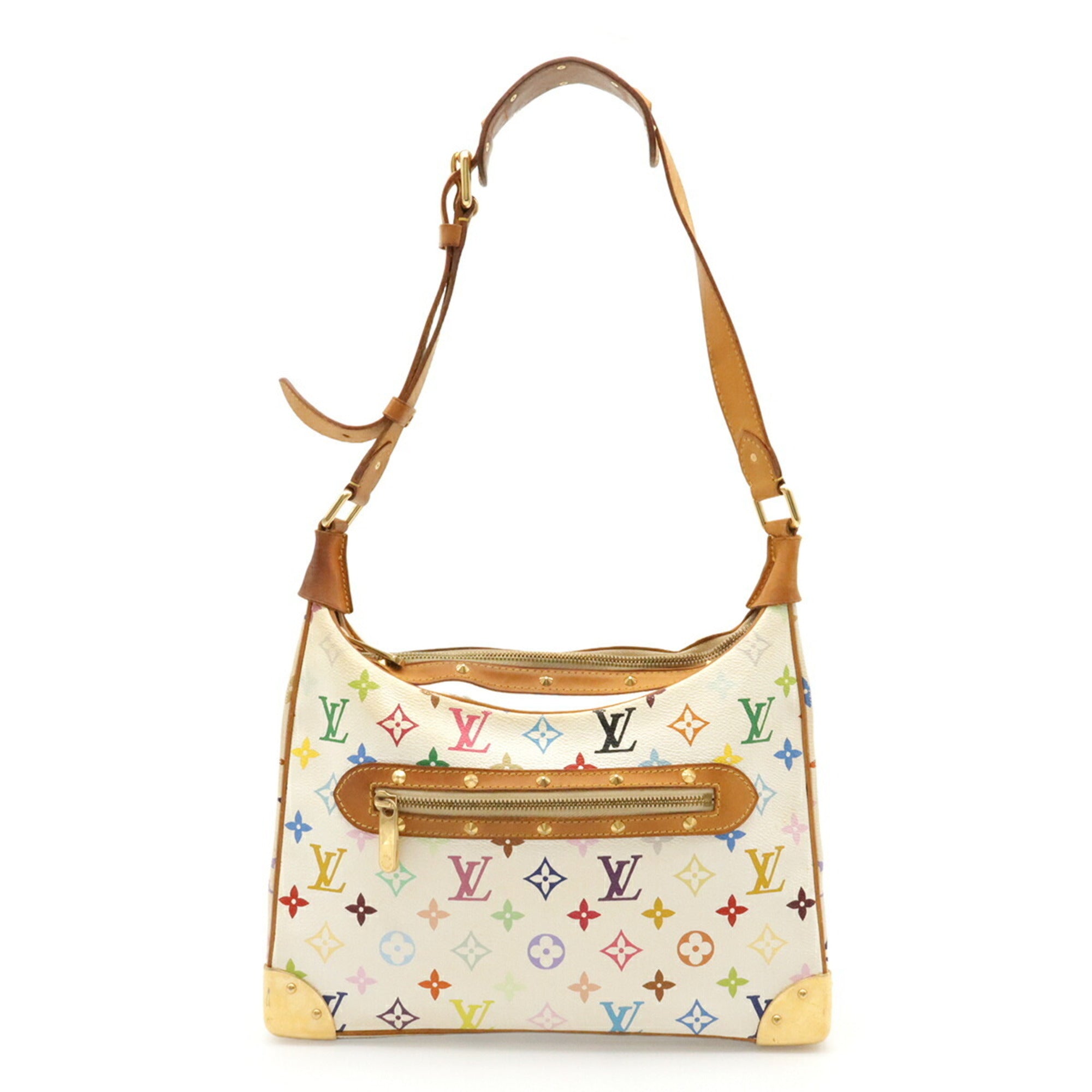 Louis Vuitton Blanc Monogram Multi-Color Yellow Monogram Multicolore Shoulder Bag (Pre-Owned)