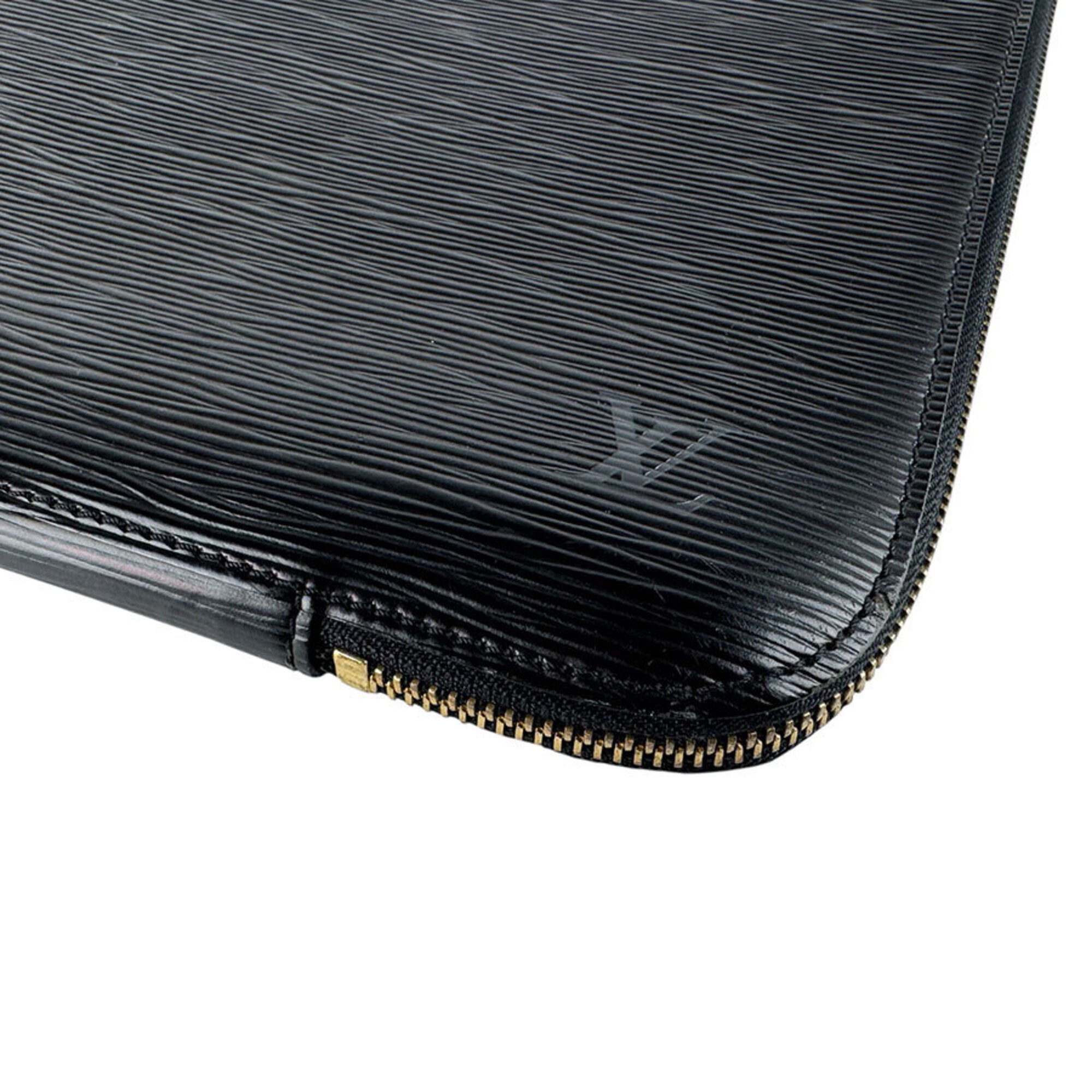 Louis Vuitton Noir Epi Leather Clutch Bag Document Case (Pre-Owned)