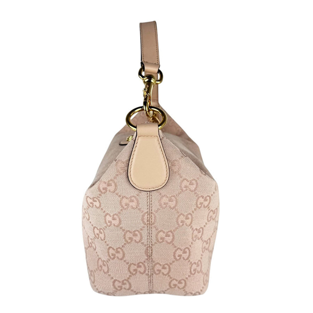 Gucci Pink Gg Canvas Leather Handbag Shoulder Bag (Pre-Owned)