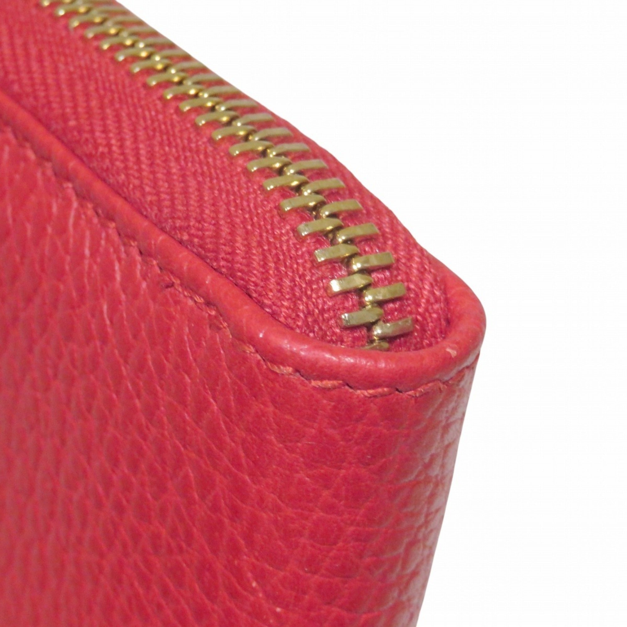 Gucci Red Color Leather Coin Purse/Coin Case (Pre-Owned)