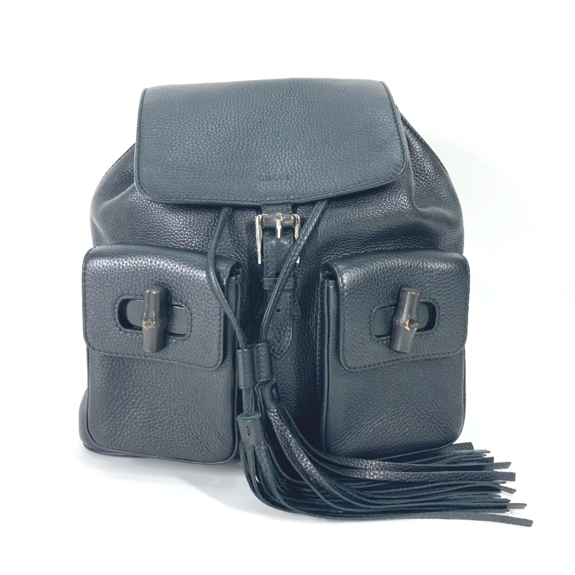 Gucci Black Leather Backpack (Pre-Owned)