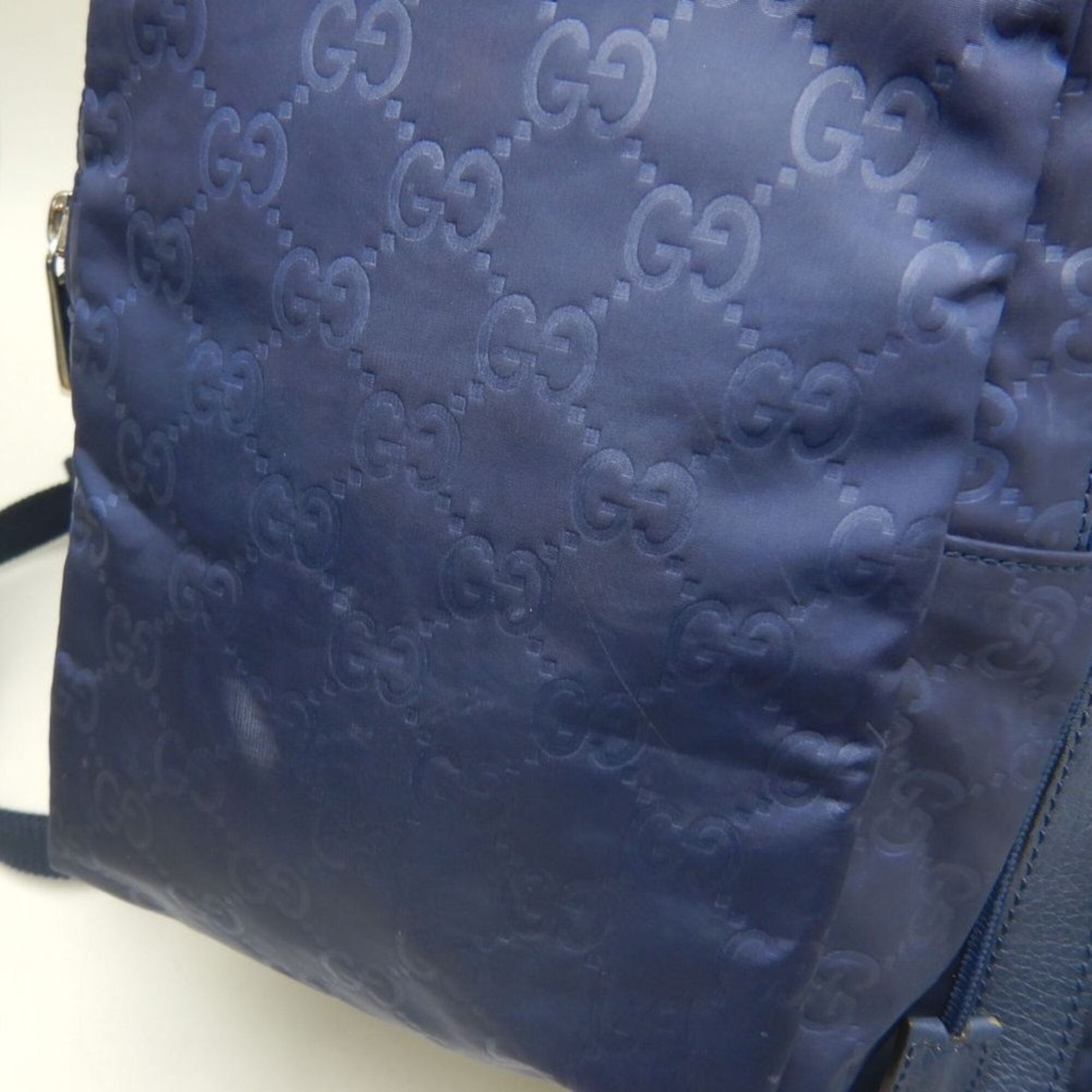 Gucci Navy Nylon Backpack (Pre-Owned)